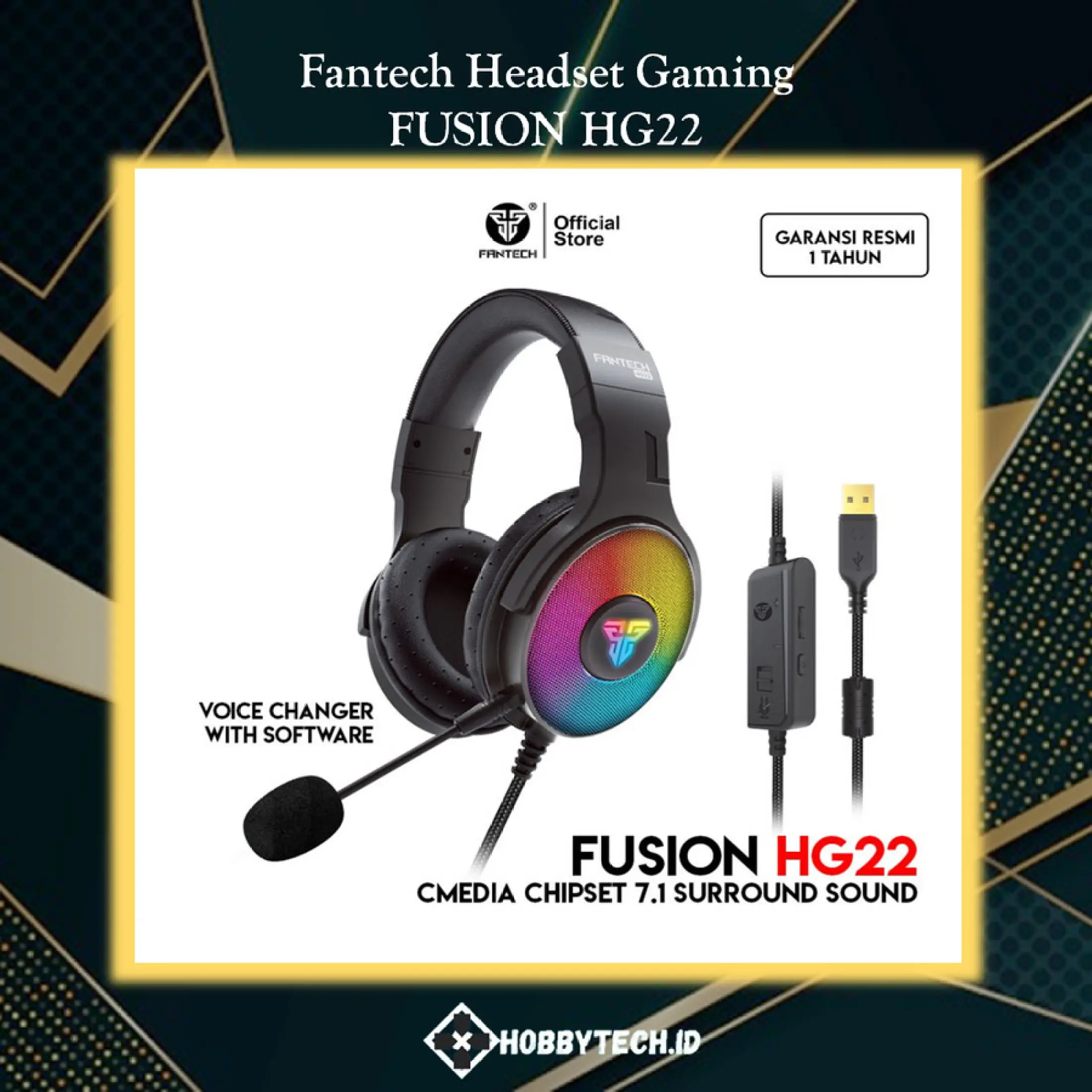 Fantech Fusion Hg22 Cmedia Chipset 7 1 Surround Sound Headset Gaming Lazada Indonesia
