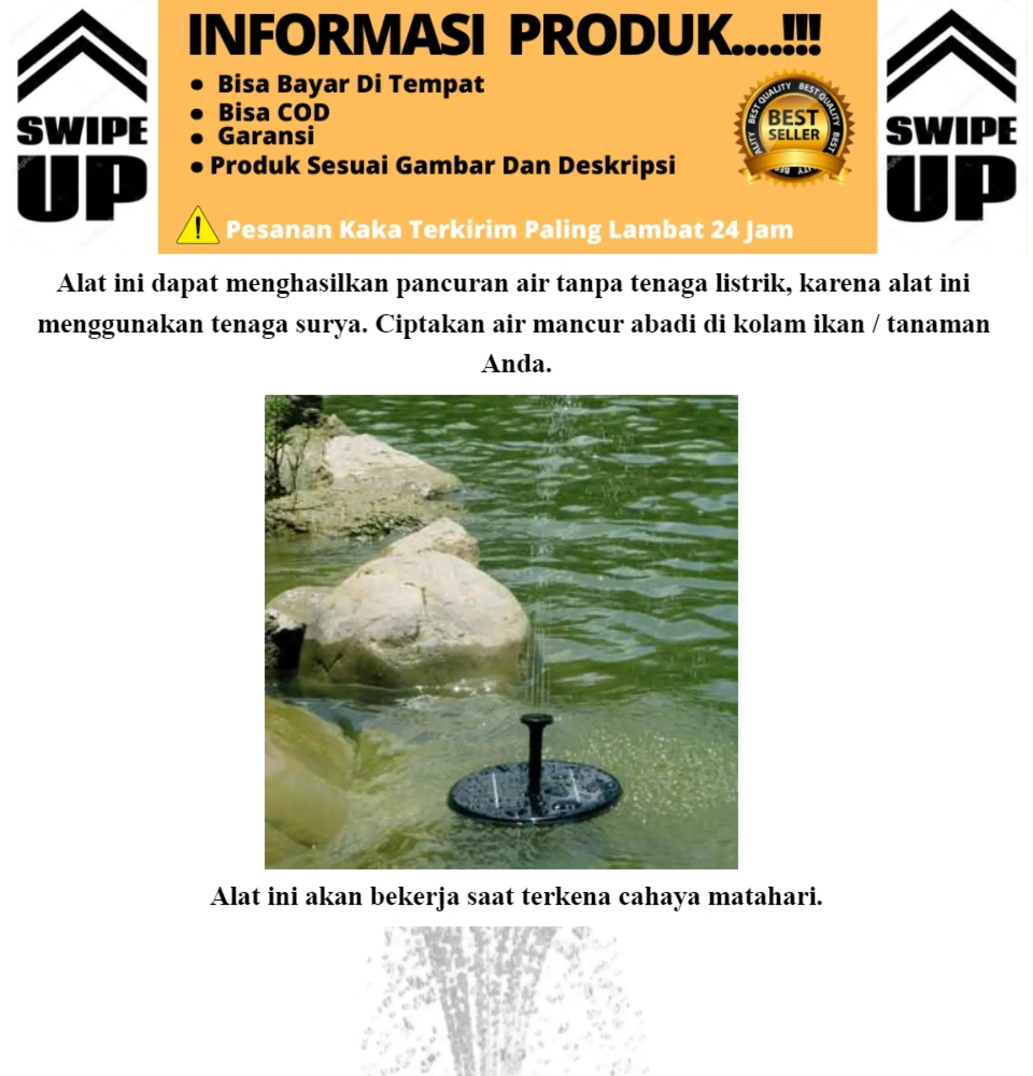 Makmur P0mpa Air Mancur Kolam Ikan Tanaga Surya Ukuran 10 3 X 1 8 Cm Pancuran Kolam Ikan Model Bulat Dapat Mengapung Air Mancur Kolam Ikan Bulat Tenaga Matahari Lazada Indonesia