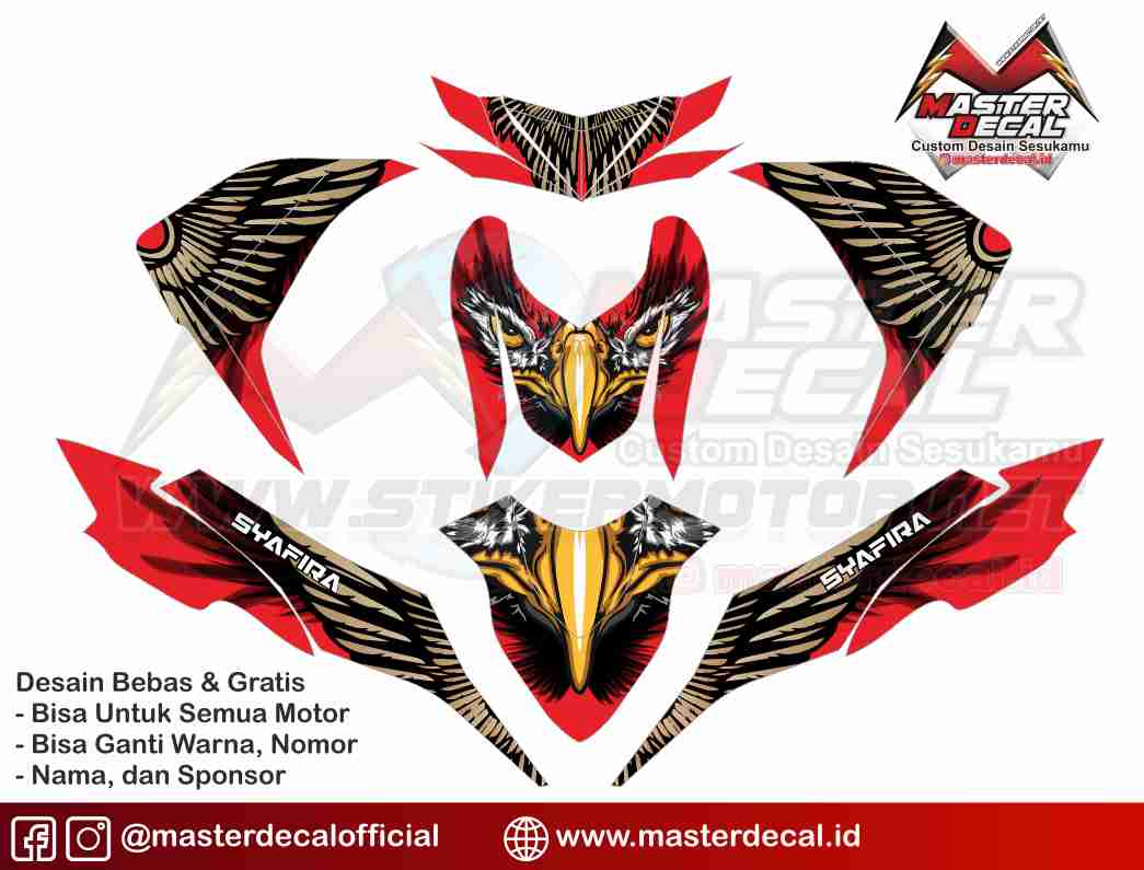 Decal Stiker Motor MIO M3 Ac Milan 3 Grade A By Master Decal Lazada Indonesia