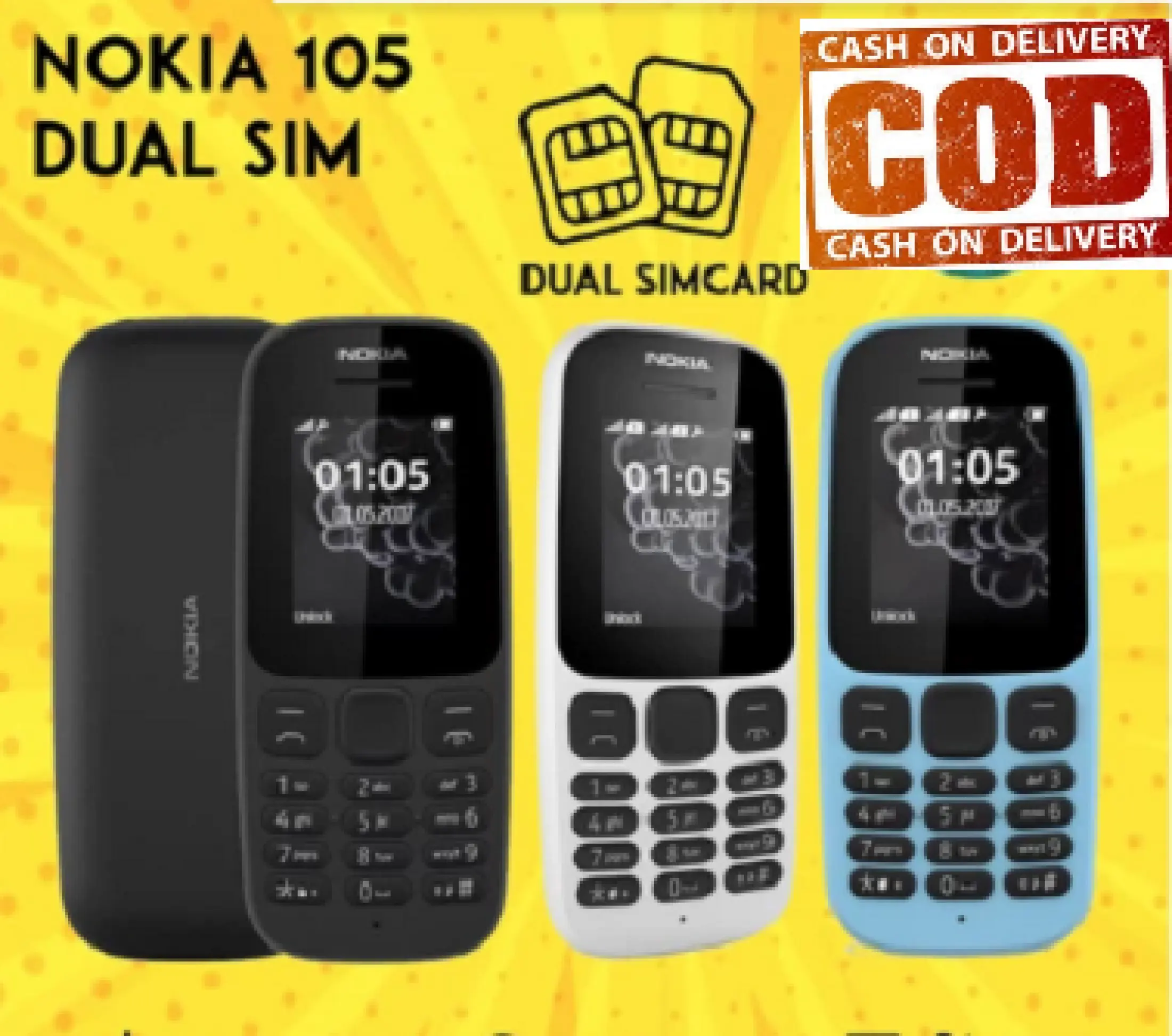 Adking Cod Promo Harga Terrmurah New Nokia 105 Dual Sim Garansi Lazada Indonesia