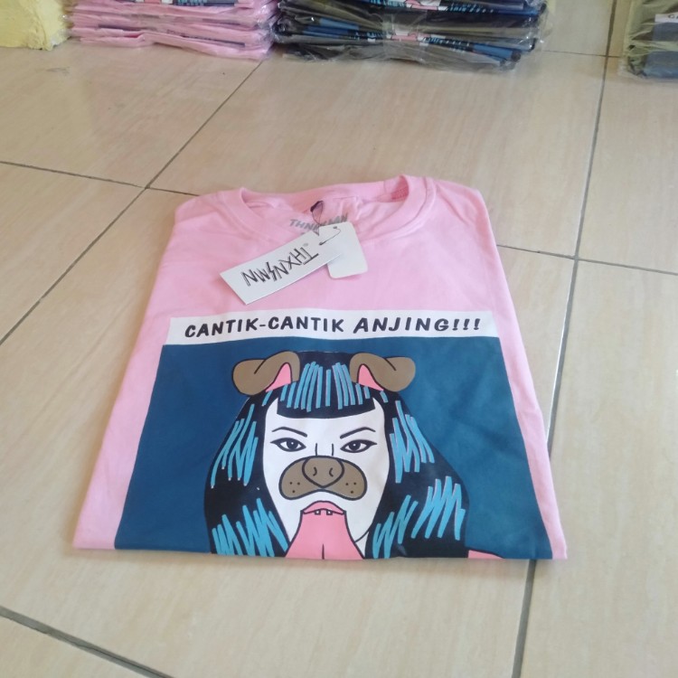 Kaos Cantik Cantik Anjing Membeli Jualan Online T Shirt Dengan