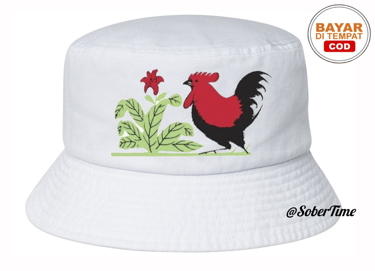 bucket hat ayam jago