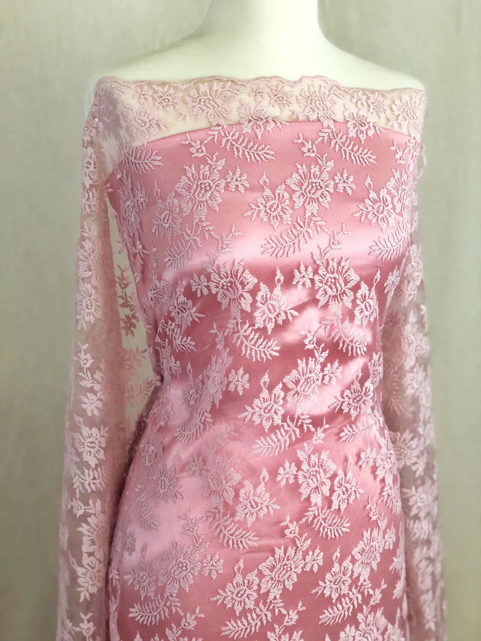 Setengah Meter Kain Kebaya Brokat Tile Prancis Motif Casablanca Lazada Indonesia