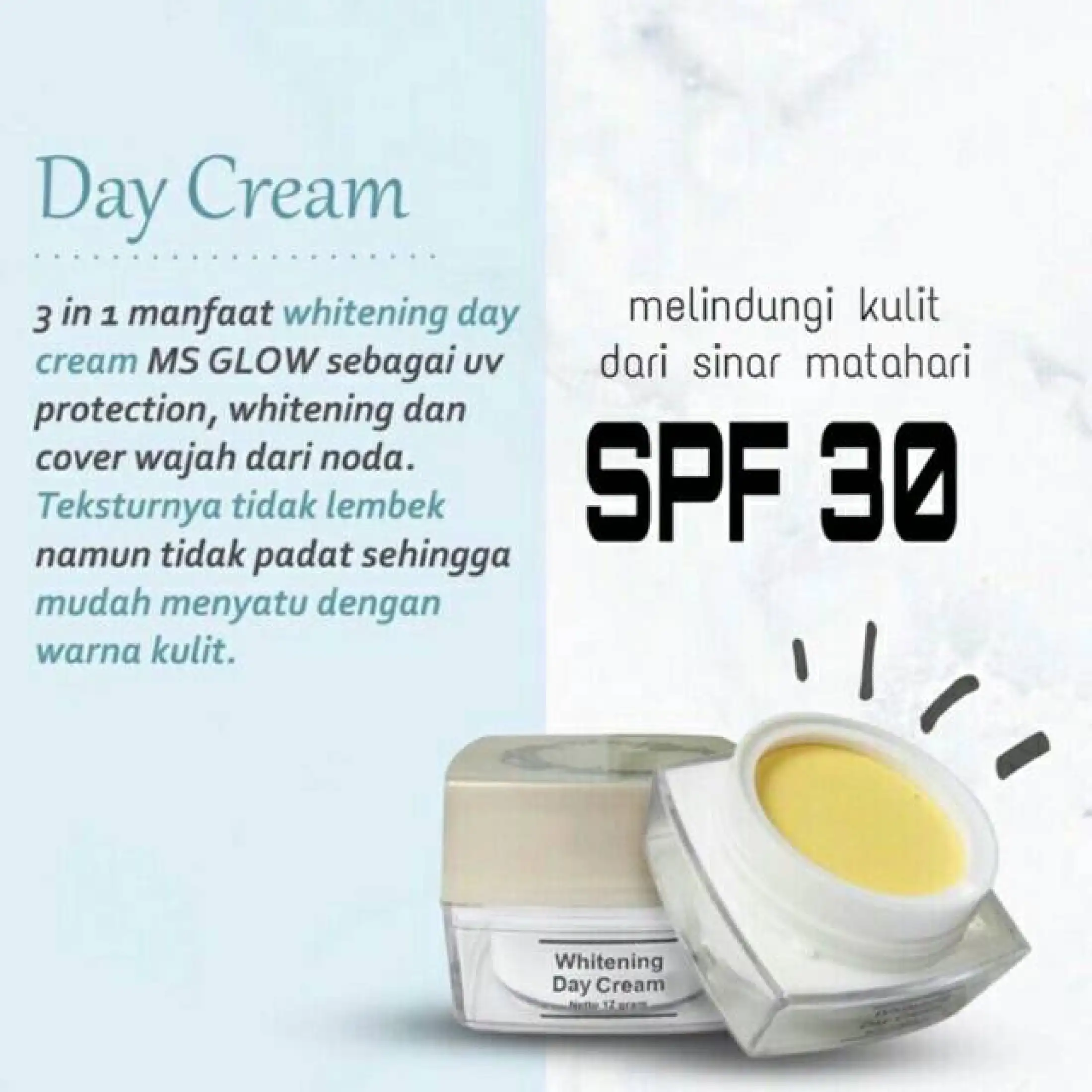 Original Day Cream Cream Siang Ms Glow Spf 30 Isi 12gr Bikin Wajah Glowing Kosmetik Bpom Halal Dan Aman Untuk Ibu Hamil Dan Menyusui Lazada Indonesia
