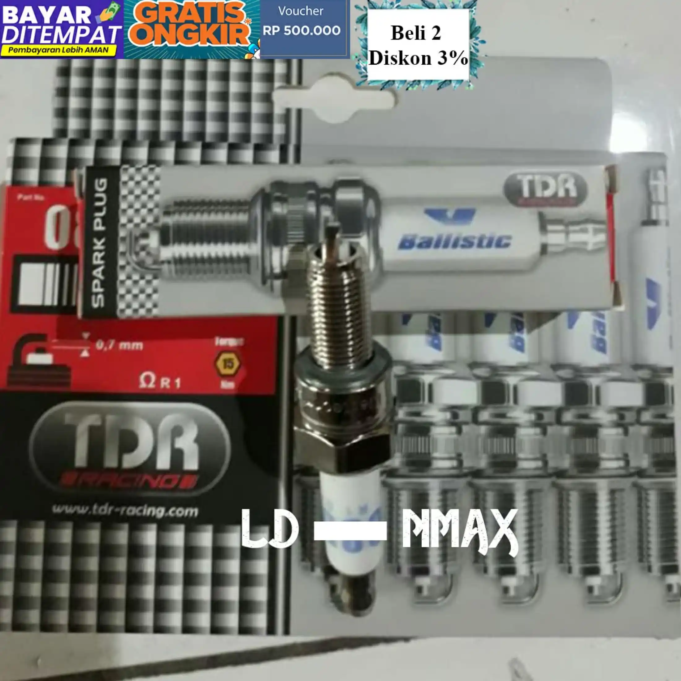 Cod Bayar Ditempat Ld Busi Racing Nmax 100 Original Busi Tdr Ballistic Busi Motor Iridium Lazada Indonesia