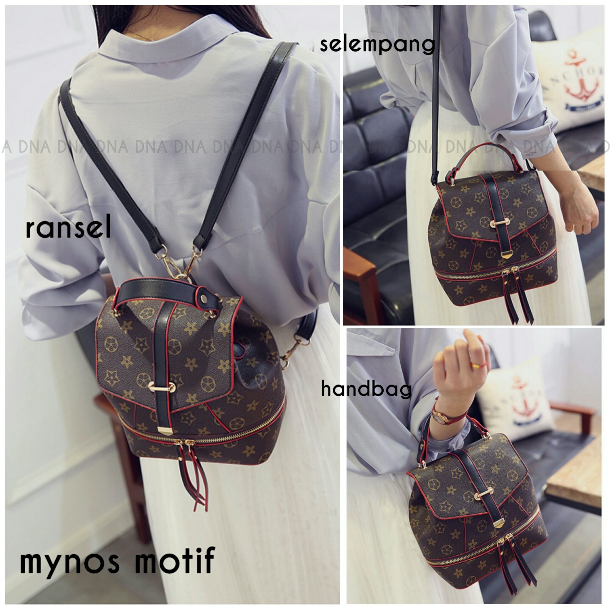 Raja nainggolan Kisi garis pinggang tas Zipper dada Pack tas Crossbody bahu tas kulit
