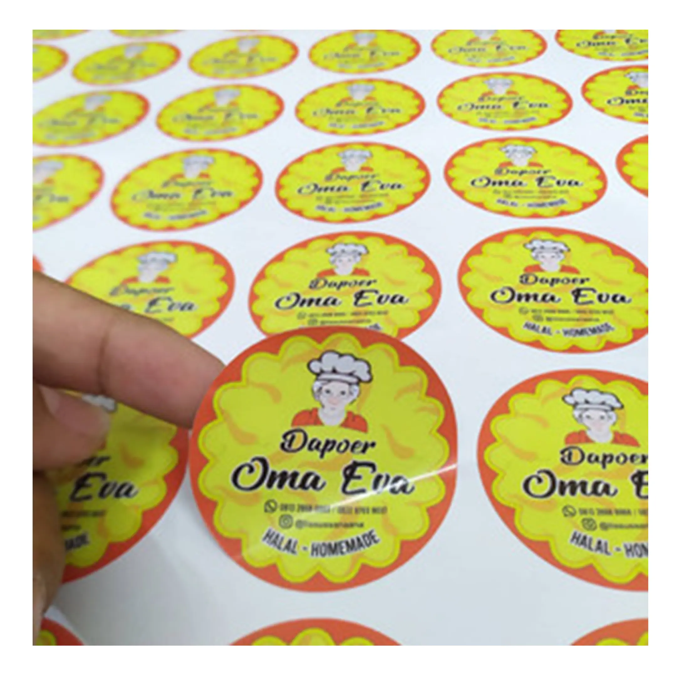 Cetak Stiker Label Kemasan Makanan Dan Minuman 900pcs Lazada Indonesia