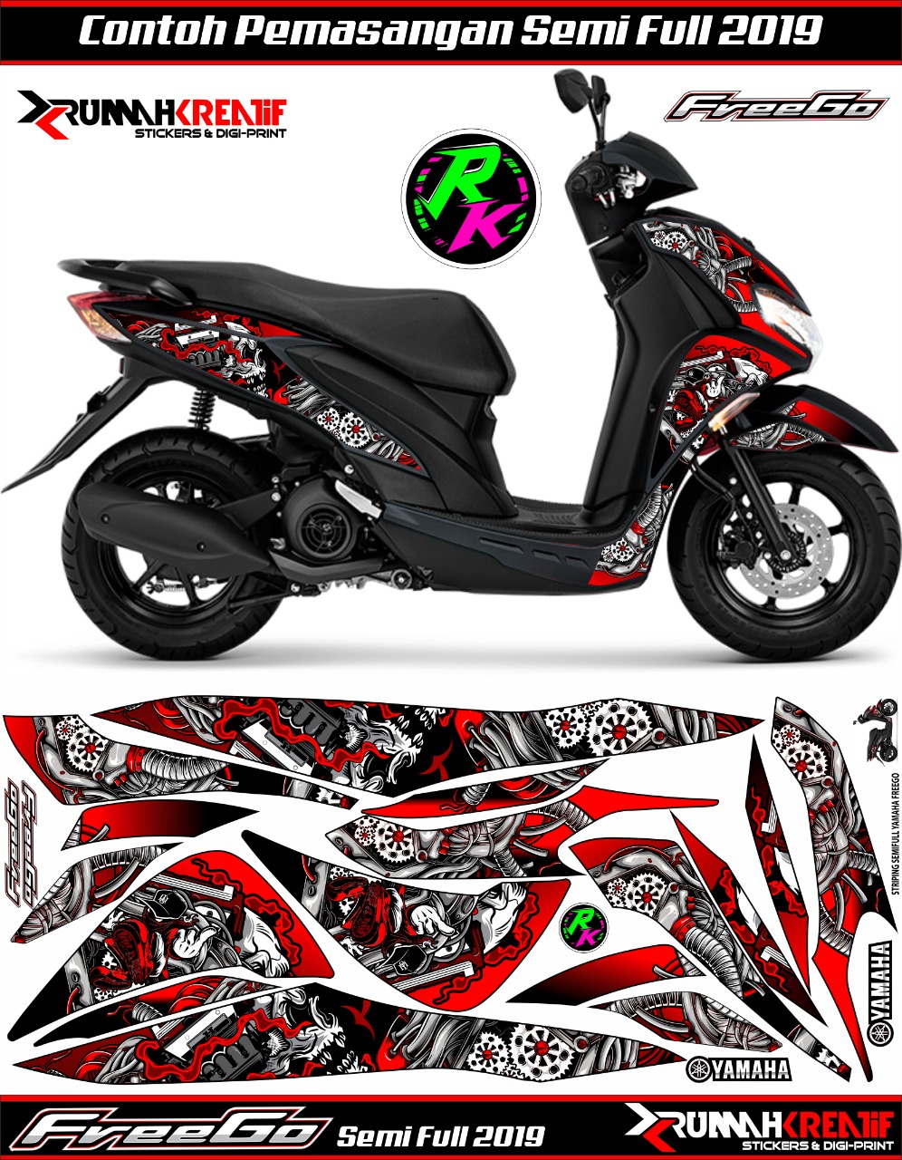 15 Trend Terbaru Stiker  Motor  Yamaha Freego  Aneka 
