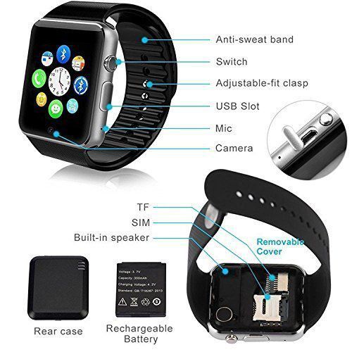 smart watch with camera bluetooth