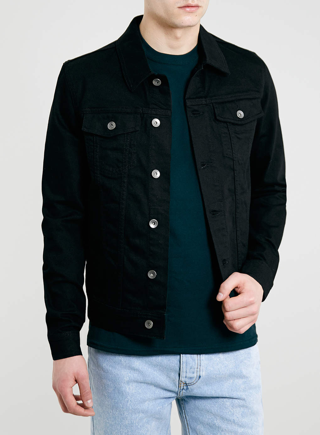 jaket denim black