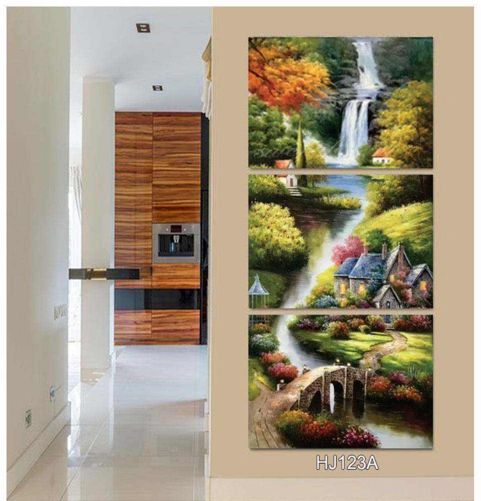 3 Pcs Bingkai Kayu Hiasan Dinding Poster Kayu Wall Decor Rumah