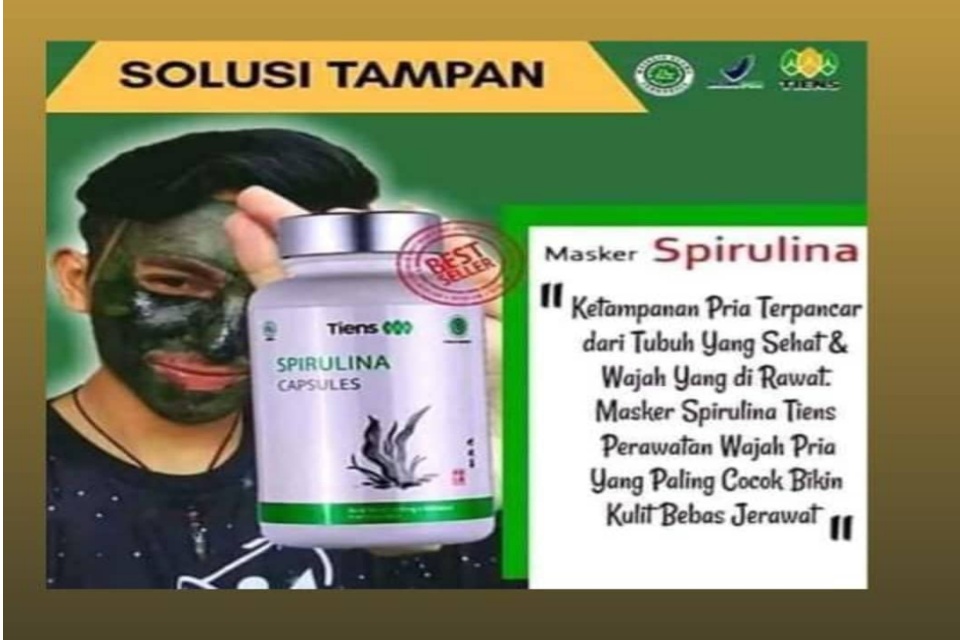 Informasi Harga Masker Wajah Spirulina Tiens Paling Laris seIndonesia