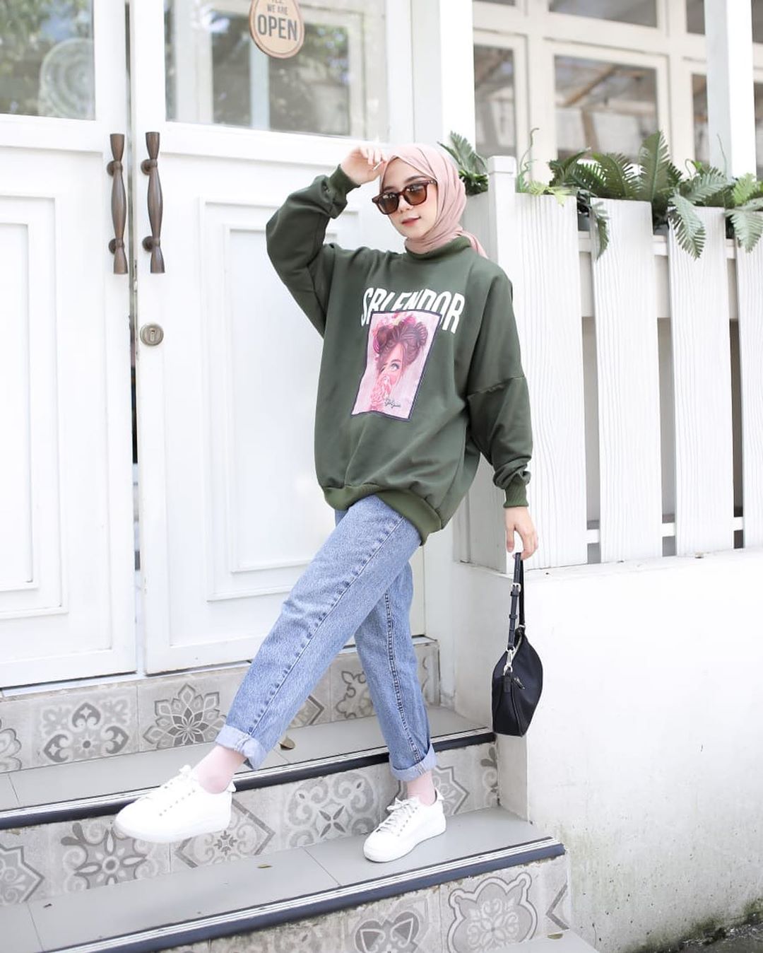 ootd hijab sweater