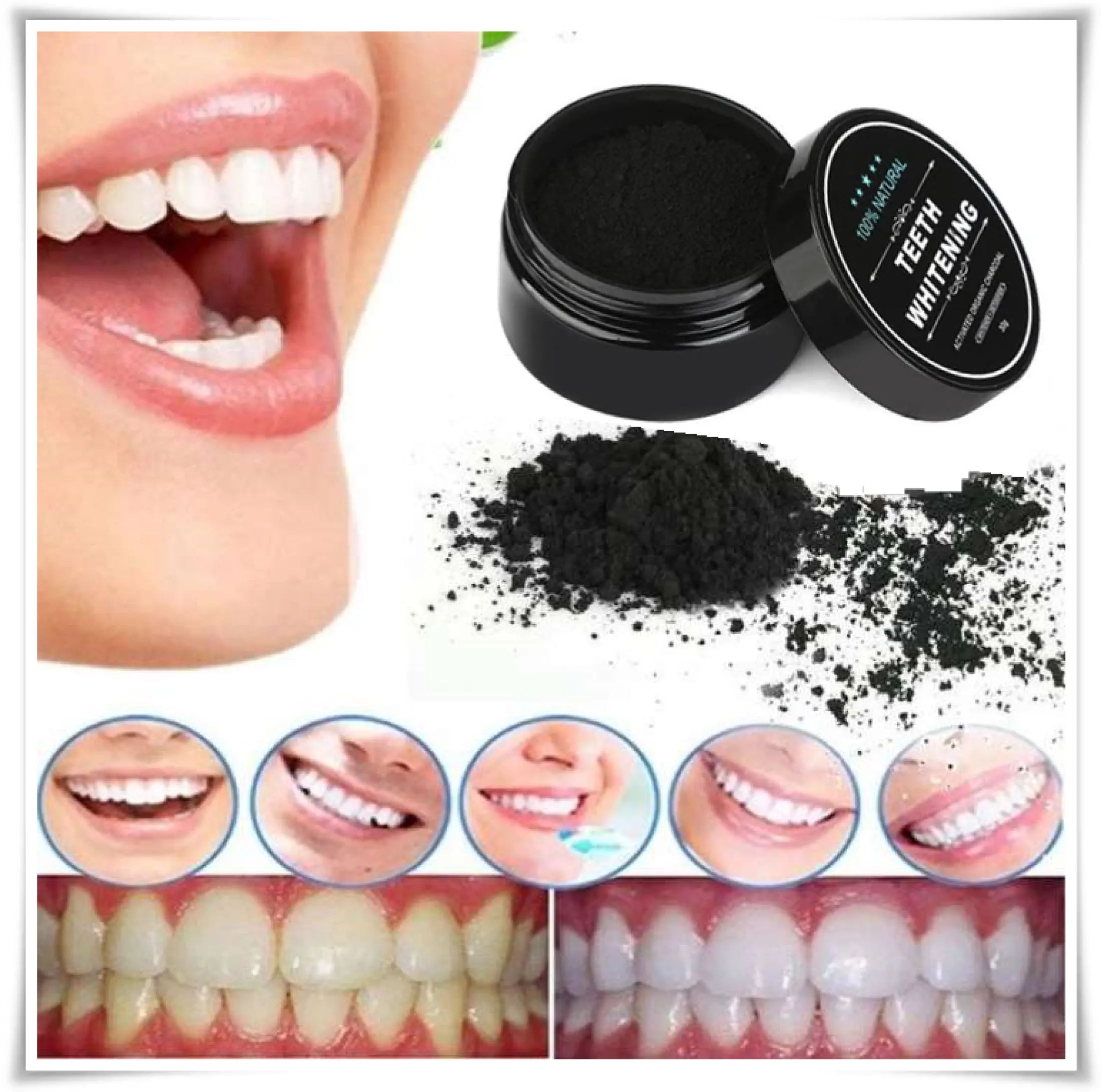 Perawatan Mulut Pemutih Perontok Karang Gigi Pemutih Gigi Terbaik Terlaris Ampuh Pembersih Gigi Plak Gigi Karang Pemutih Gigi Alami Bubuk Arang Pemutih Gigi Terlaris Teeth Whitening Activated Organic Charcoal 100 Original