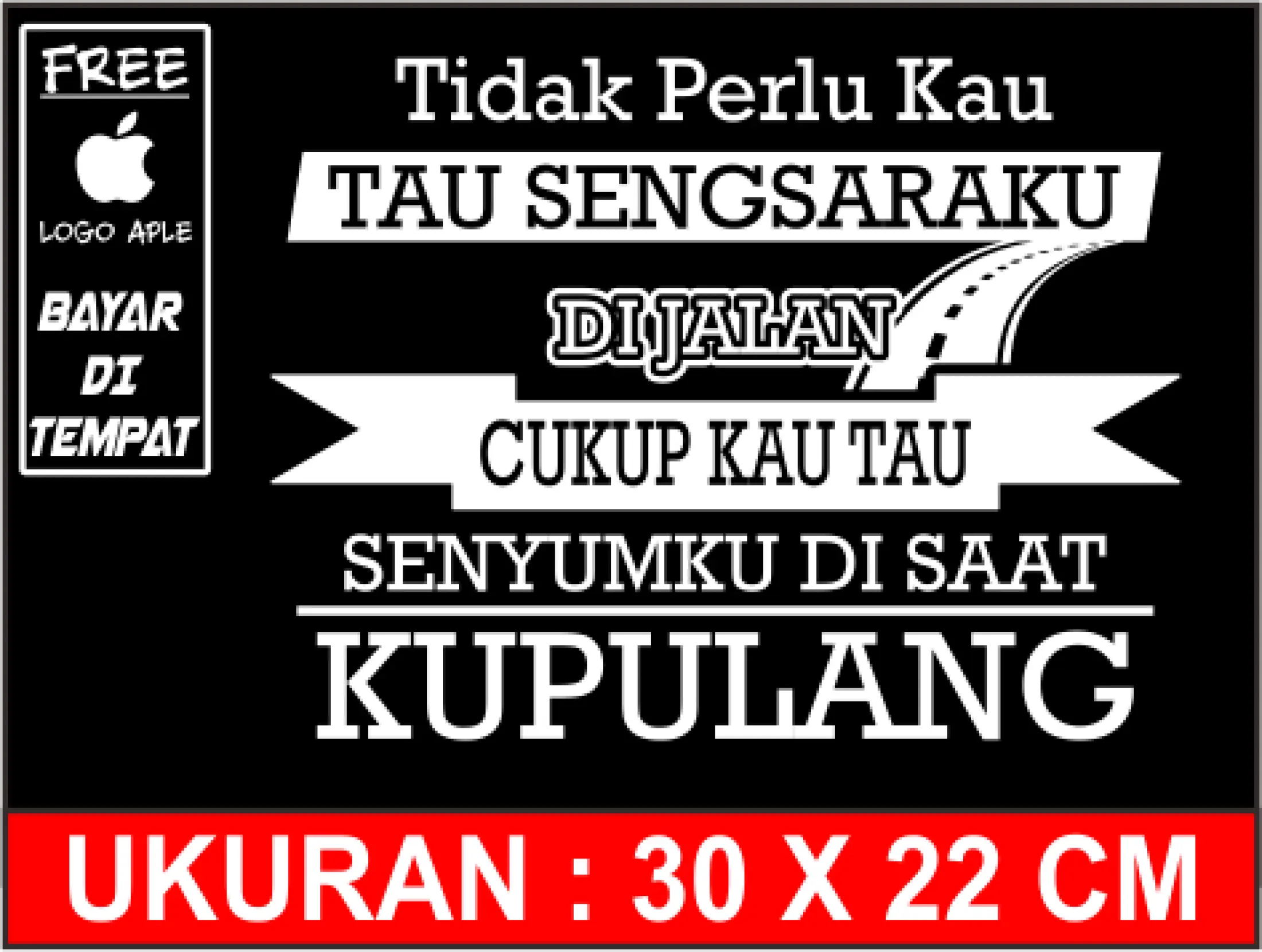 Stiker Tulisan Kata Kata Lucu Cutting Sticker Mobil Stiker Tulisan Truk Lazada Indonesia