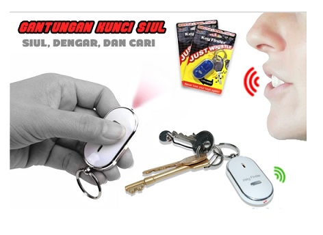 gantungan kunci sensor siul dengan lampu led key finder membantu bagi yang sering lupa menaruh kunci