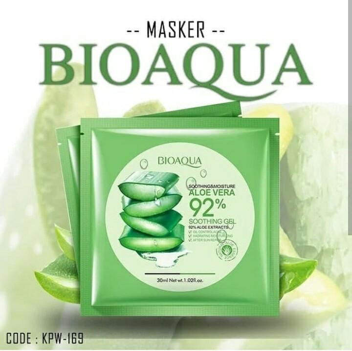Cod Bioaqua Aloe Vera Mask 92 Gel Original Masker Aloe Vera Masker Bioaqua Aloevera Sachet Shopee Indonesia