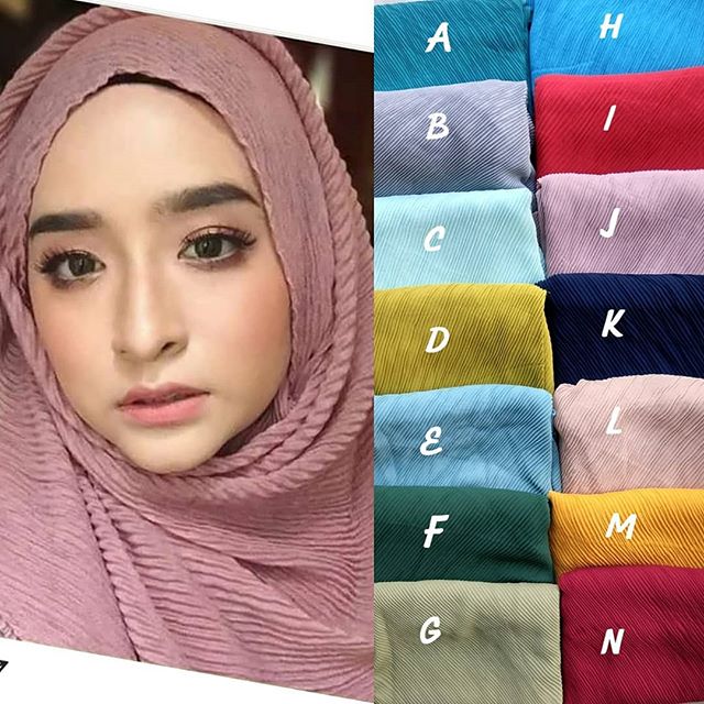 ABi / PROMO... HIJAB PASHMINA PLISKET JUMBO 90 x 180 / Jilbab ...