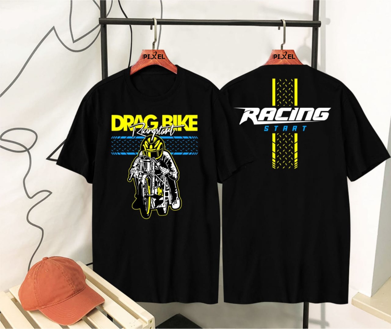 T Shirt Pria Terbaru Kaos Oblong Drag Bike Kaos Oblong Pria