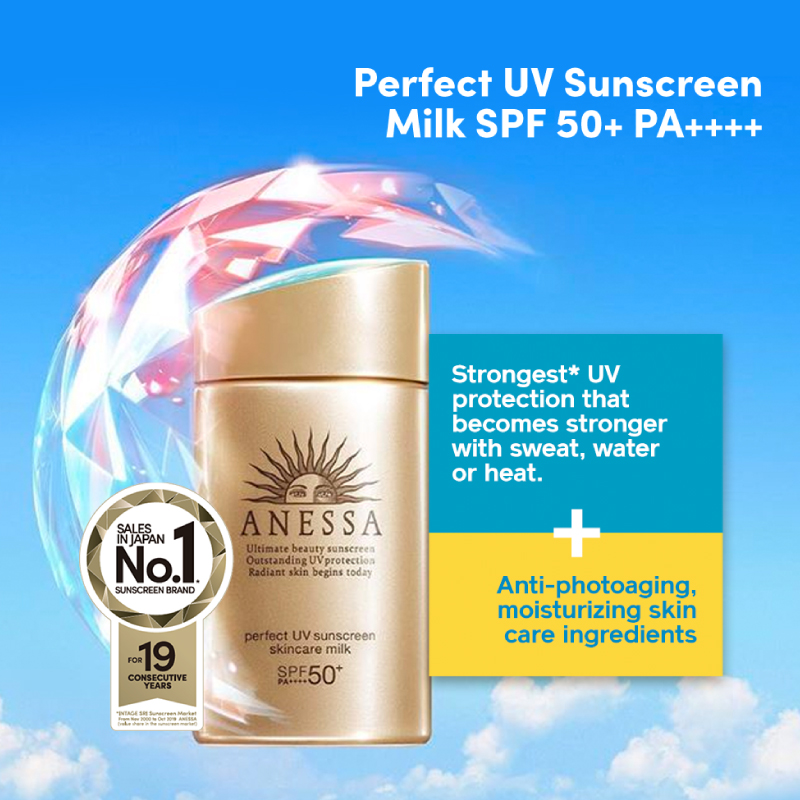 Anessa Perfect Uv Sunscreen Skin Care Milk Spf 50 Pa 60ml Lazada Indonesia