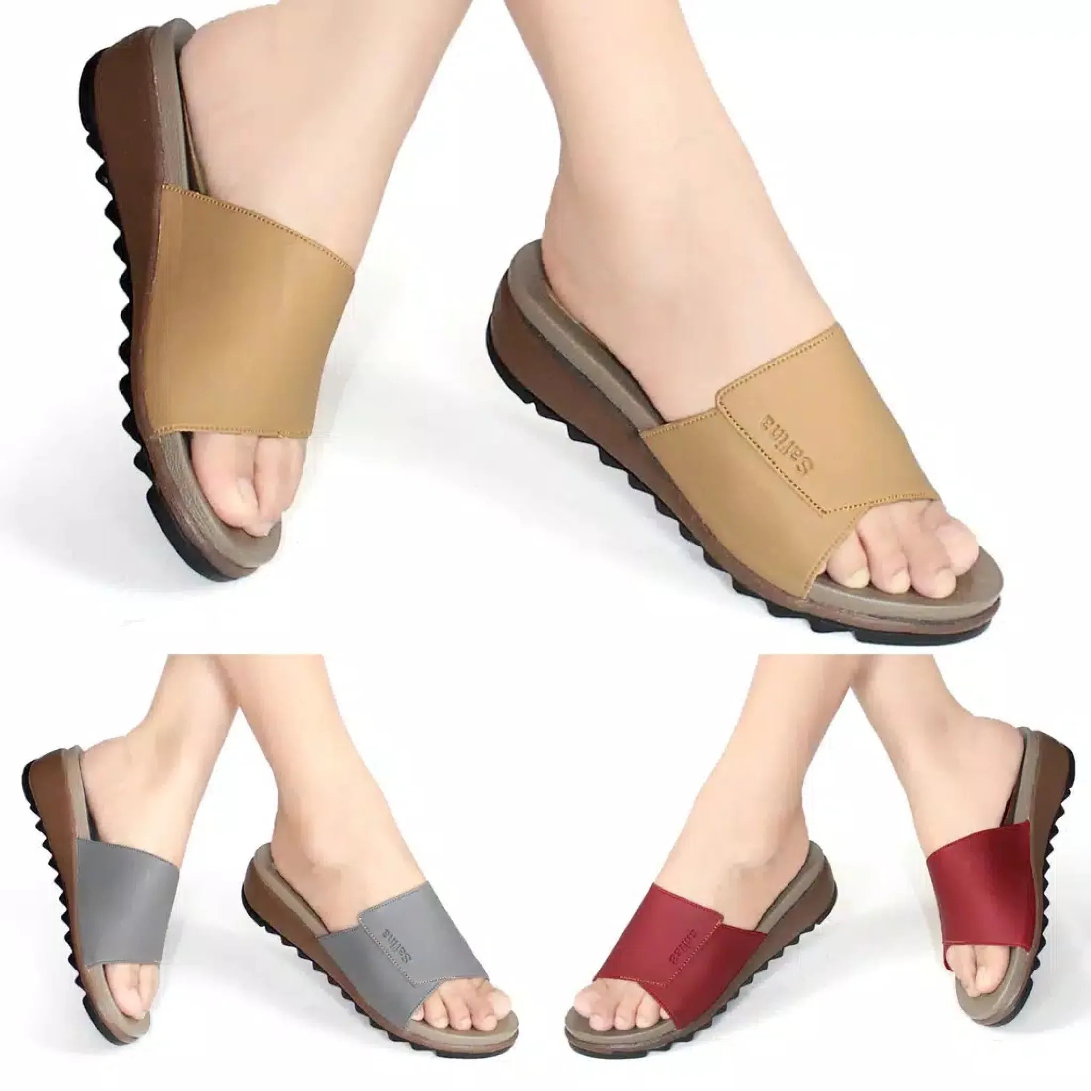Sandal Wedges Wanita Casual Murah Spt02 Lazada Indonesia
