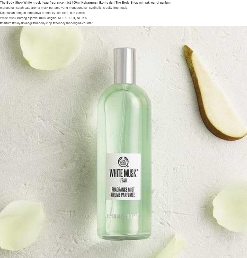 The Body Shop White Musk L’eau Fragrance Mist minyak wangi parfum