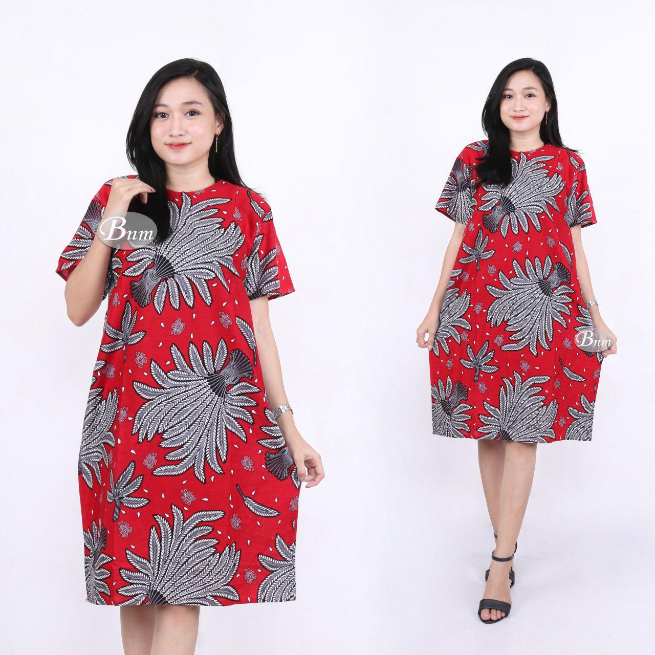 Dress Batik Lengan Pendek Batik Wanita Lengan Pendek Terlaris