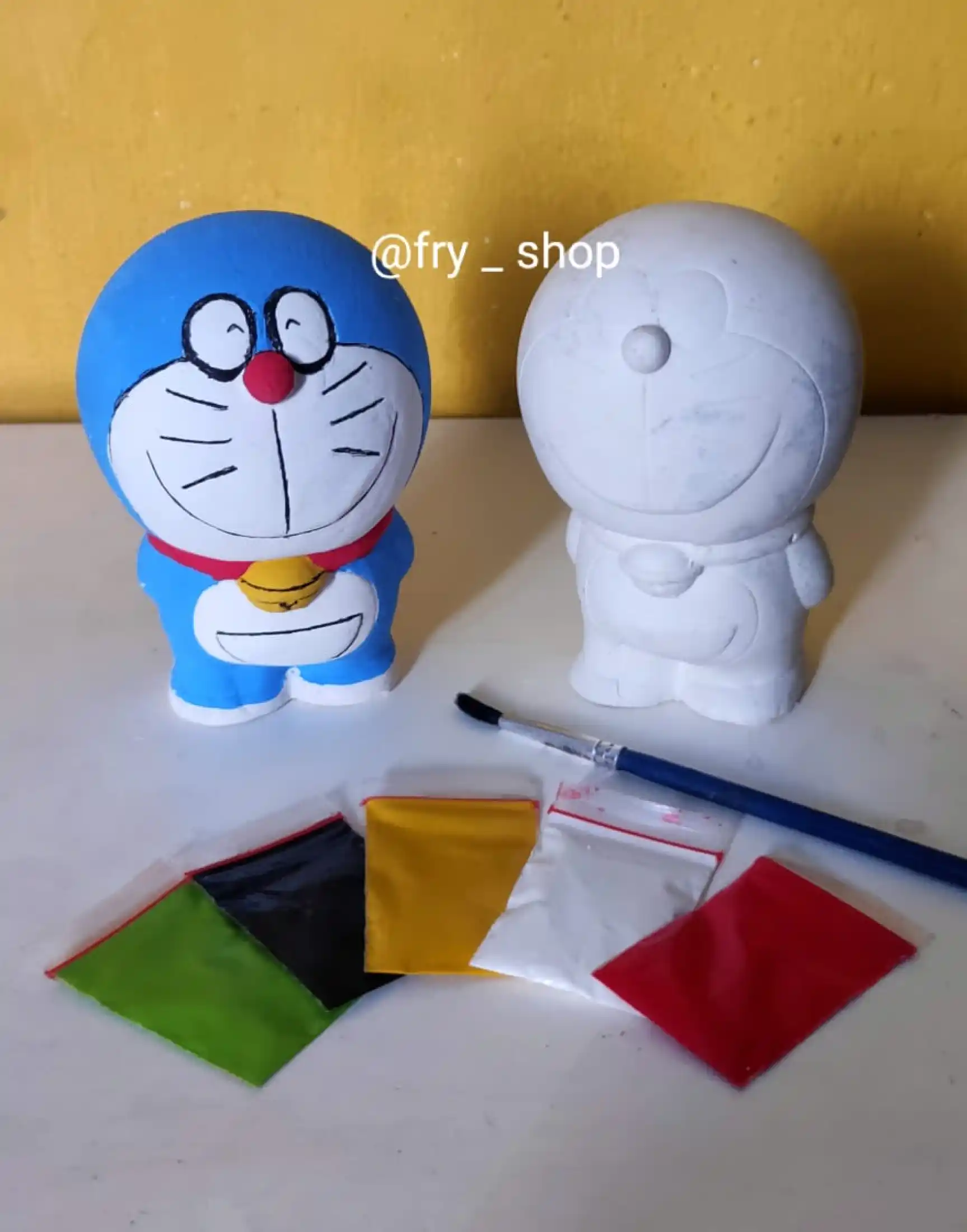 Afry Shop Mewarnai Patung Gypsum Karakter Kepala Doraemon Besar Lazada Indonesia