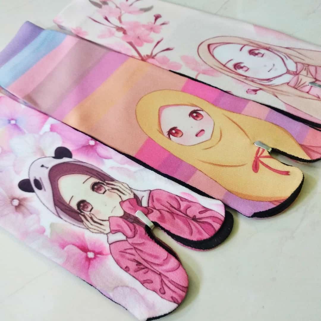Kaos Kaki Anak Jempol Printing Hijab Seri Perempuan Muslimah