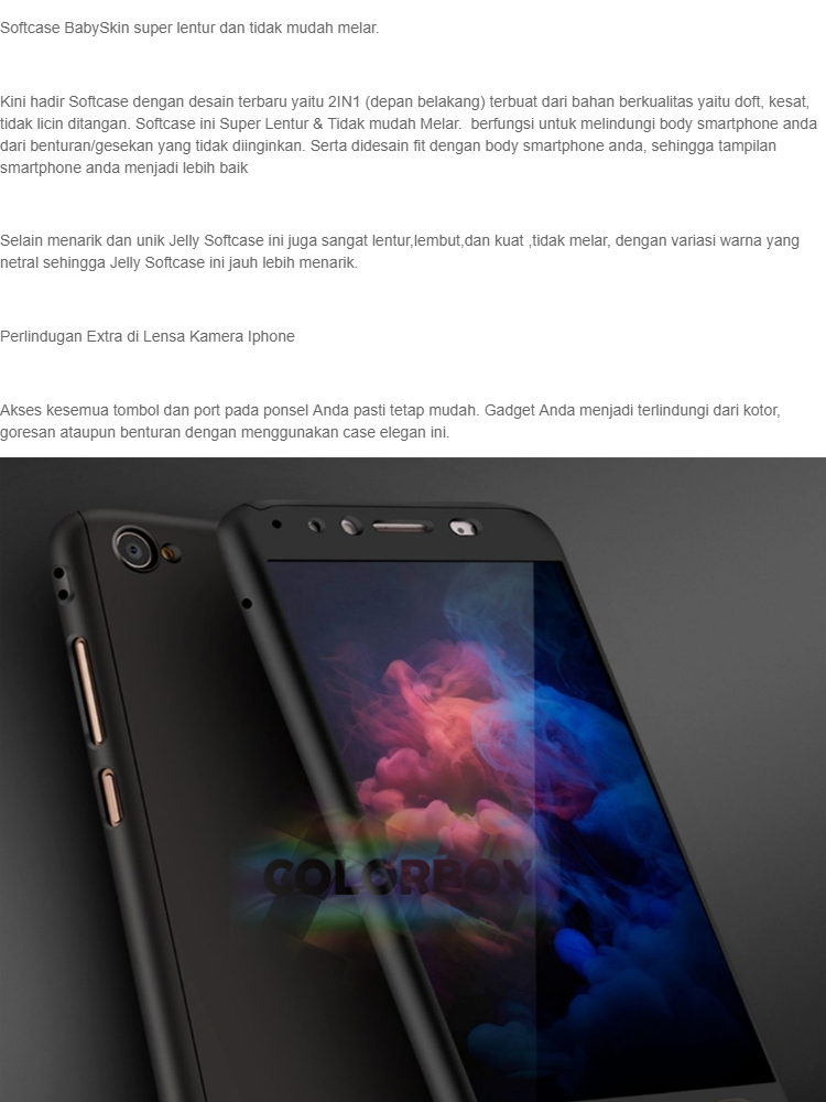 MR Case 360 Vivo Y66 / Case Vivo Y66 / Case Fullbody Depan Belakang Vivo Y66 / Silikon Vivo Y66 / Casing Baby Skin Vivo Y66 Soft Case 360 Full Body Vivo Y66 ...
