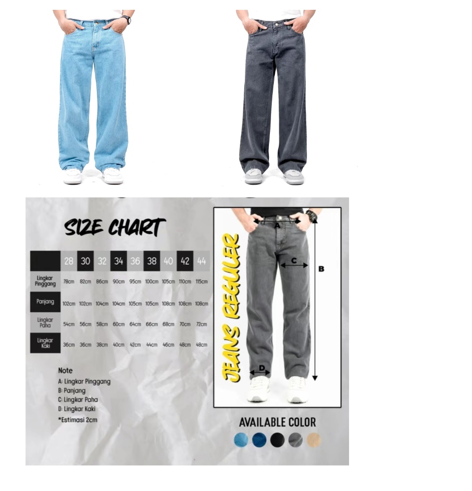 Celana Panjang Jeans Homme 28/30 New Fashion Mens Cotton Ripped