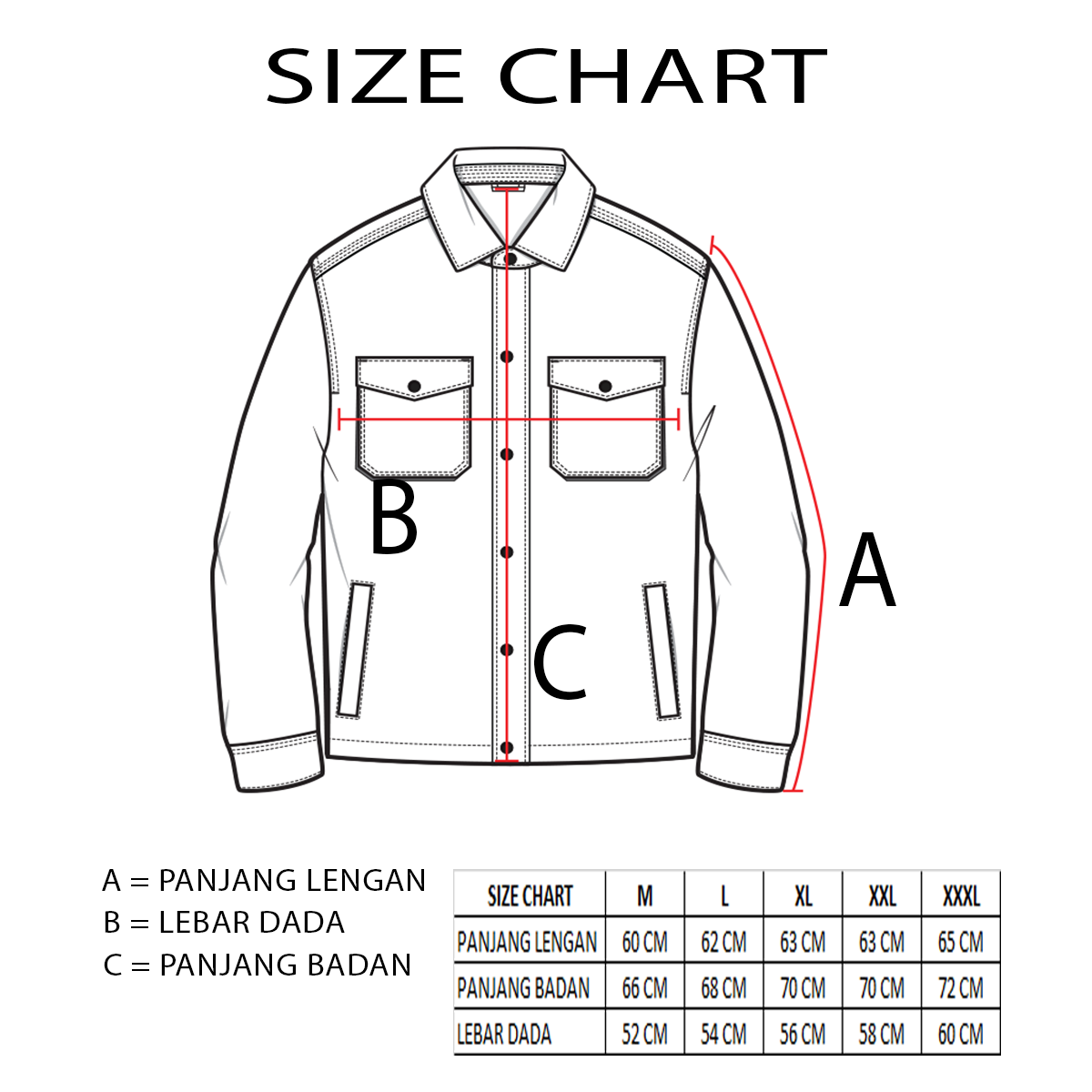 levis jean jacket size chart