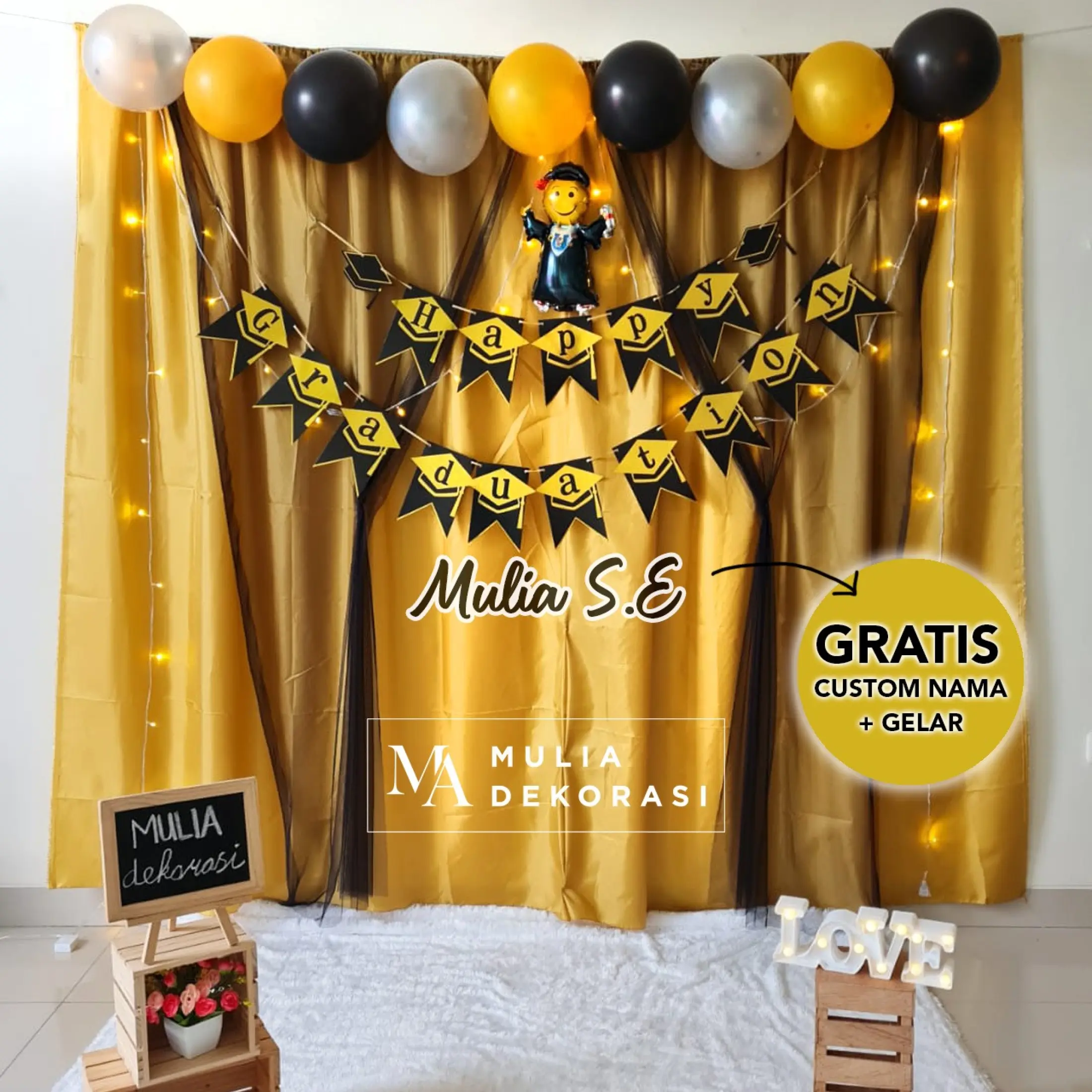 Dekorasi Backdrop Wisuda Kelulusan Background Bekdrop Diy Paket Graduation Lazada Indonesia