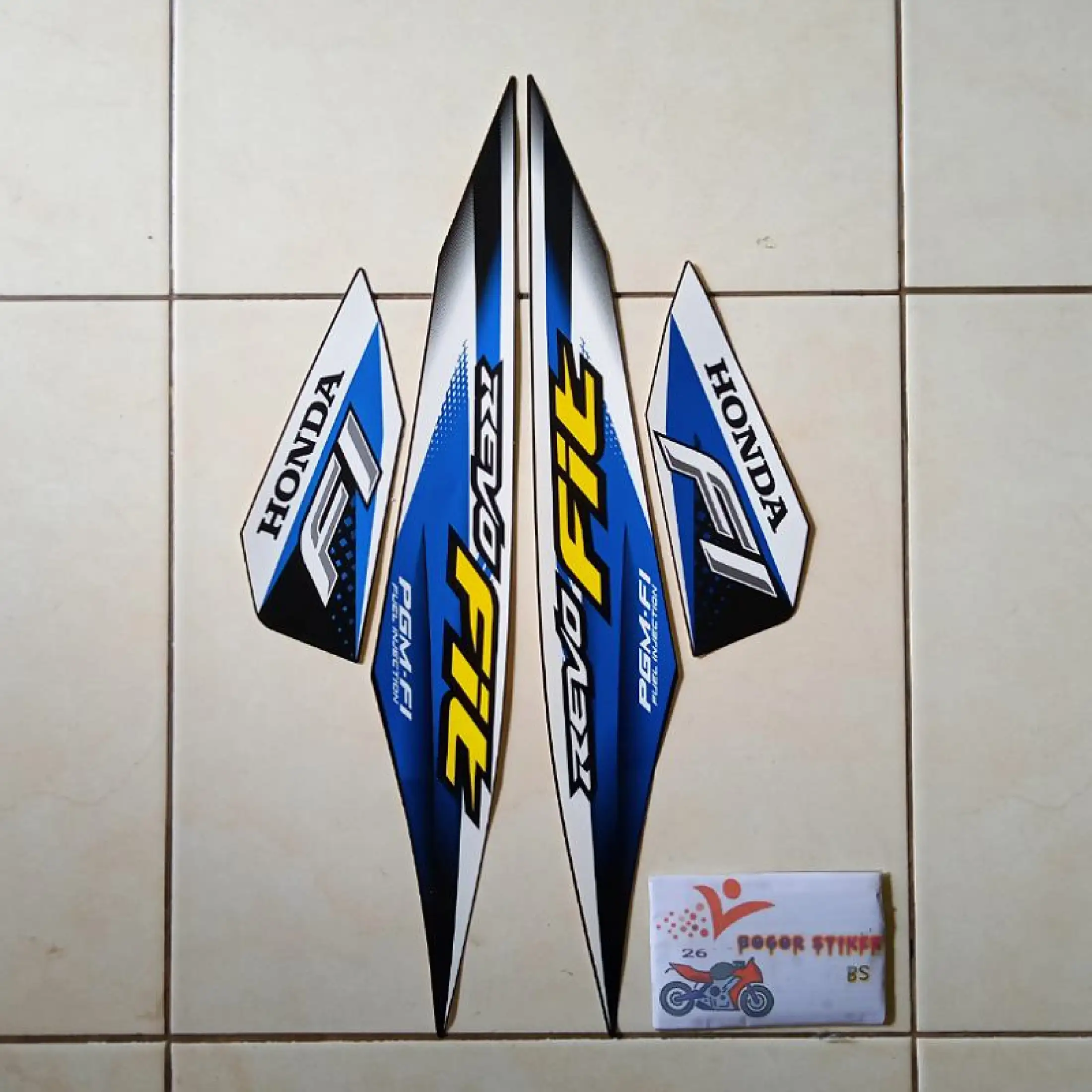 Stiker Motor Honda Revo Fit Full Hitam Biru Lazada Indonesia