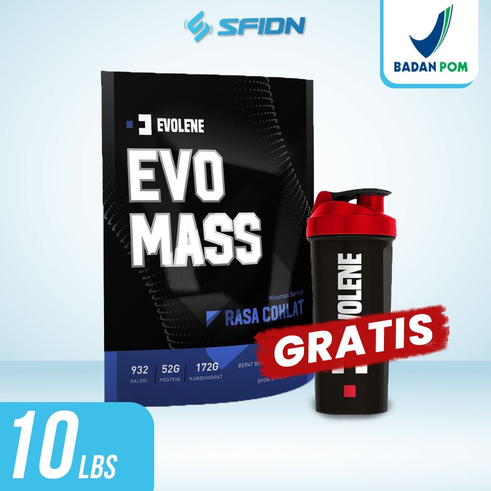 evolene evomass evo mass gainer 10 lbs 4 5 kg bpom 10lbs 10 lb halal