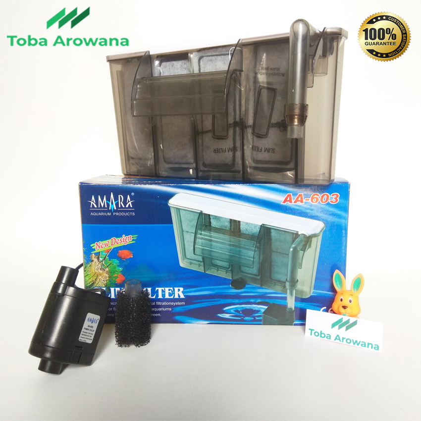 Hang On Filter Ultra Slim Amara Aa 603 Filter Gantung Aquarium