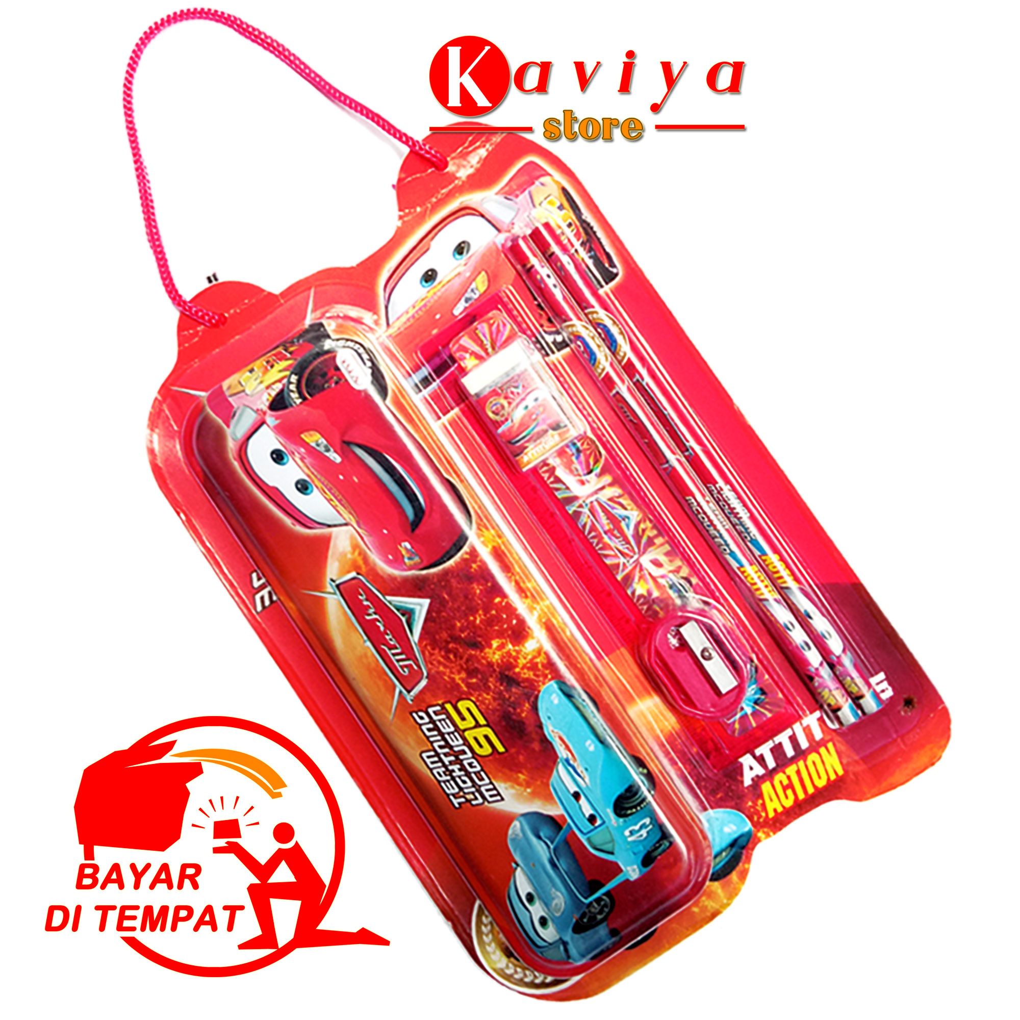 Kaviya 1 Set Perlengkapan Alat Tulis Untuk Anak Stationery Set Karakter Kartun Lucu Cocok Untuk Di Bawa Ke Sekolah Ataupun Di Gunakan Di Rumah