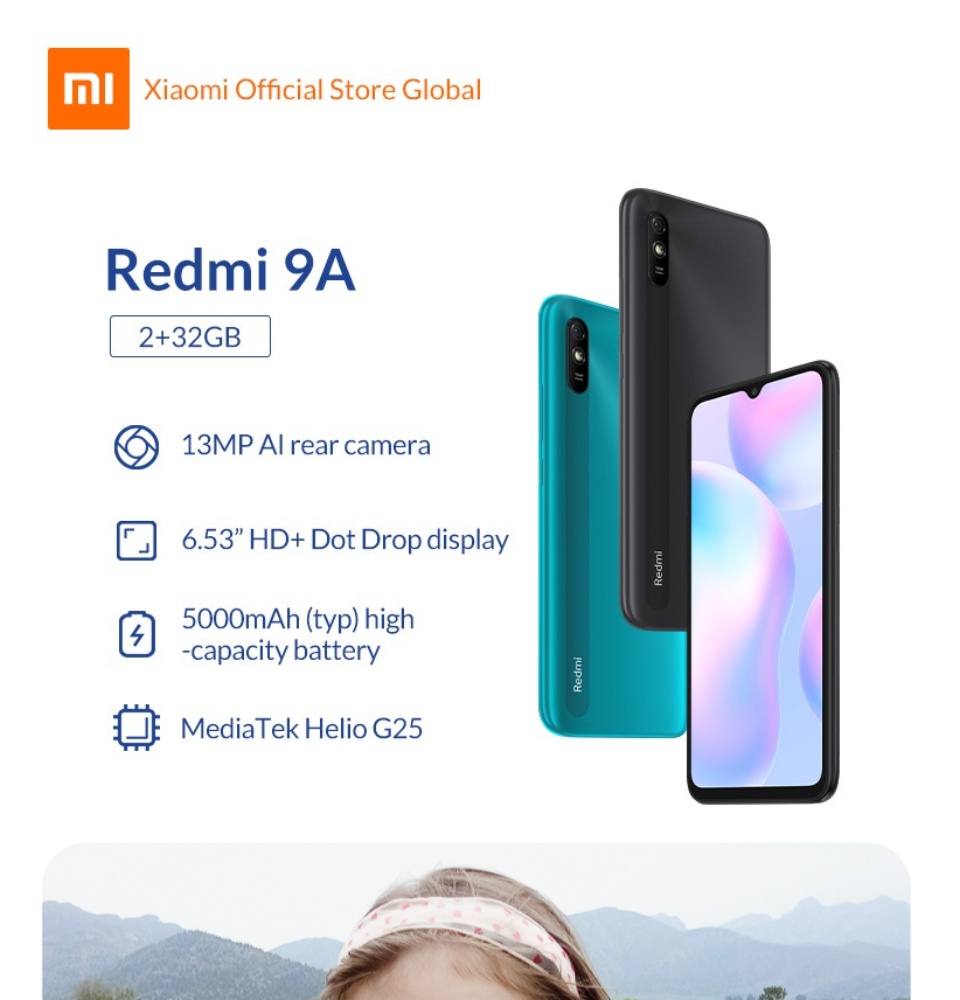 Xiaomi Redmi 9a Ram 2gb Rom 32gb Baterai 5000mah 34 Hari Standby Cod Garansi Resmi Lazada Indonesia