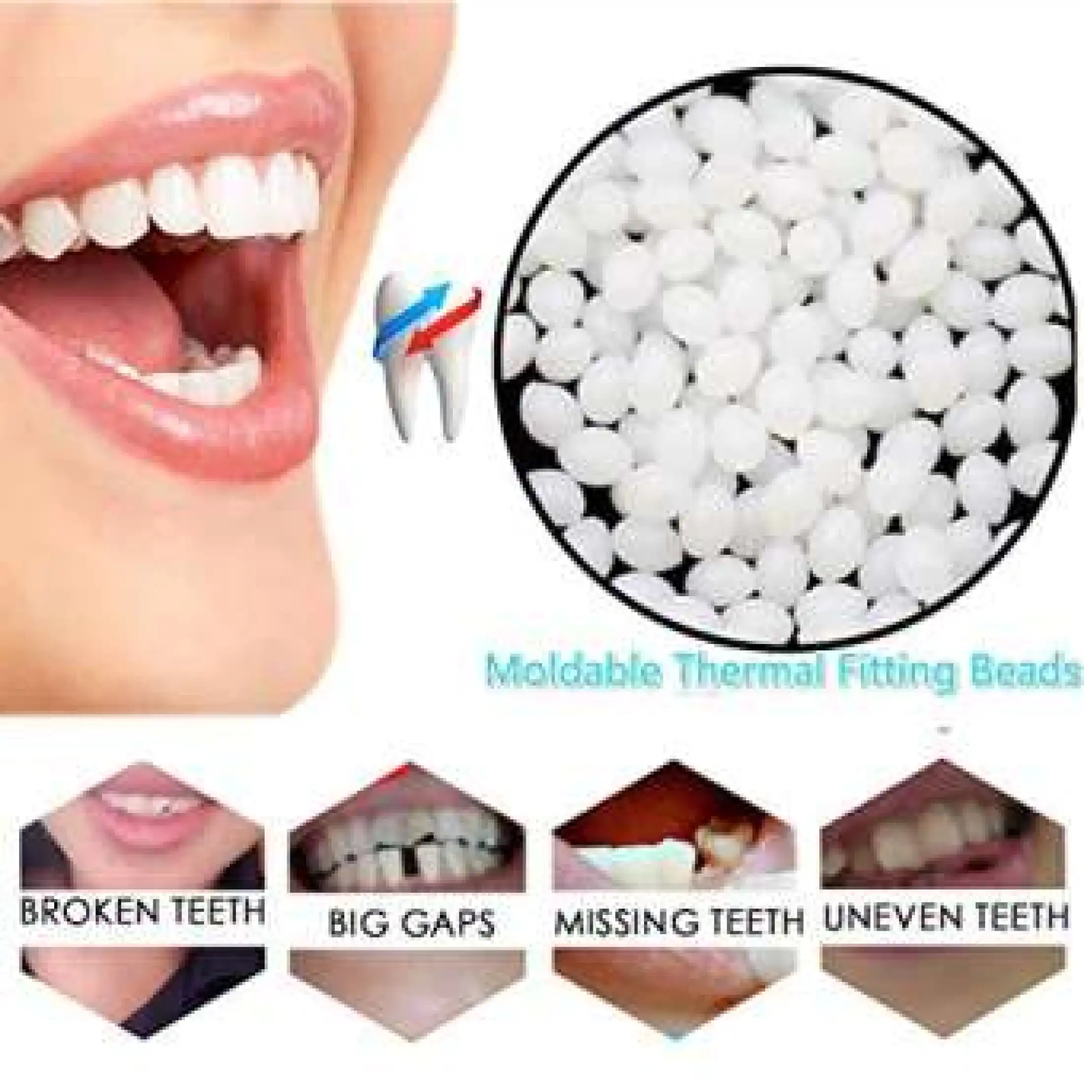 2 Pcs Gigi Palsu Penutup Ompong Penambal Gigi Berlubang Hasil Permanen 100 Original Penutup Gigi Ompong Penambal Gigi Depan Bolong Gigi Palsu Penutup Ompong Permanen Temptooth Bahan Gigi Palsu Penambal