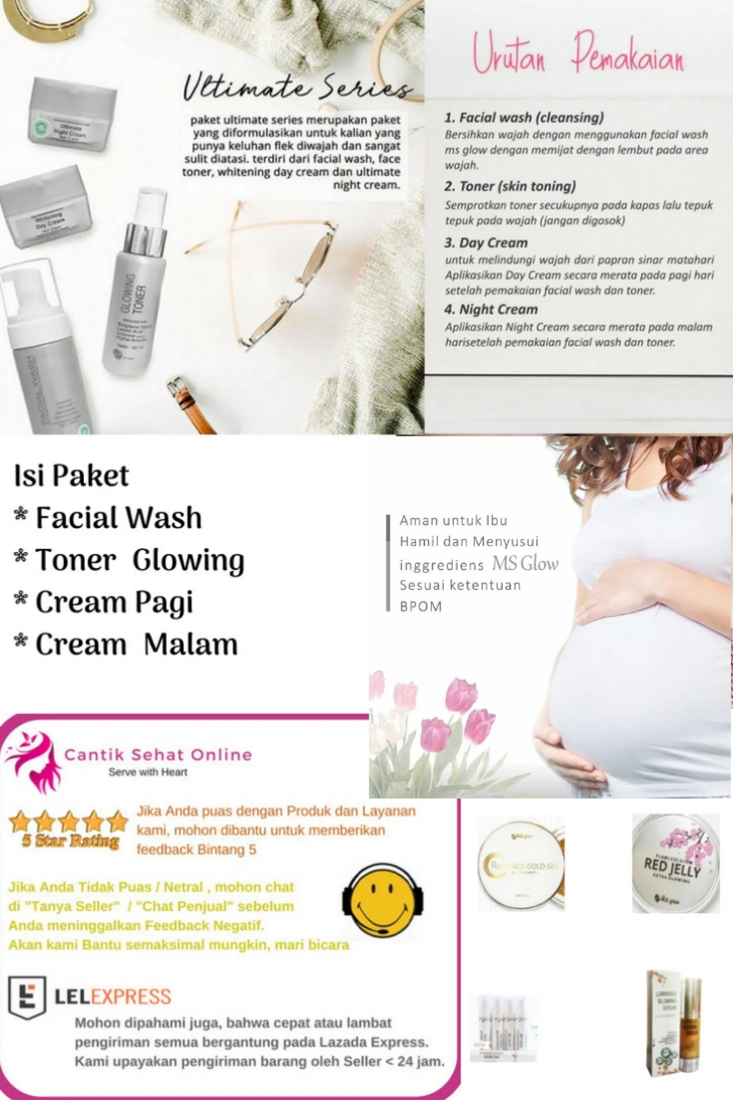 Cream Untuk Ibu Hamil Dan Menyusui Krim Wajah Untuk Ibu Hamil Paket Ms Glow Untuk Bumil Dan Busui Ms Glow Skincare Msglow Cantiksehat Lazada Indonesia