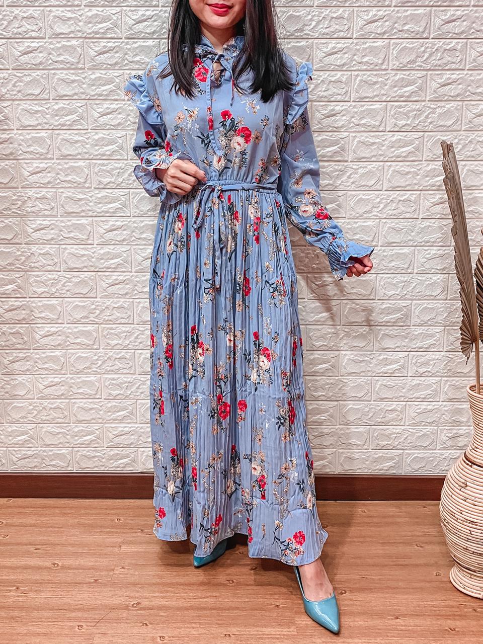 gamis minimalis/gamis plisket/gamis flower