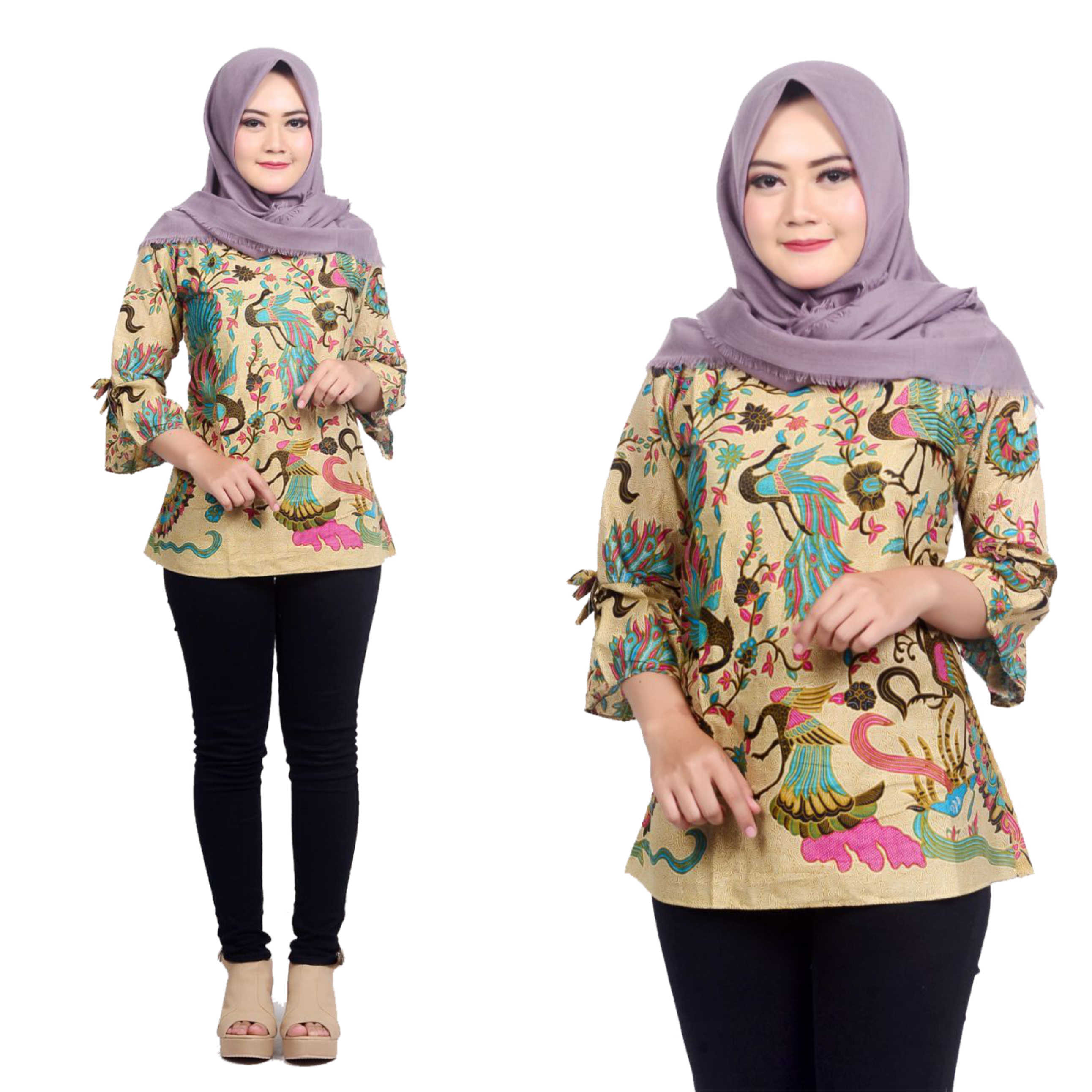 Model Baju Batik Atasan Untuk Wanita Bloes Batik Blus 