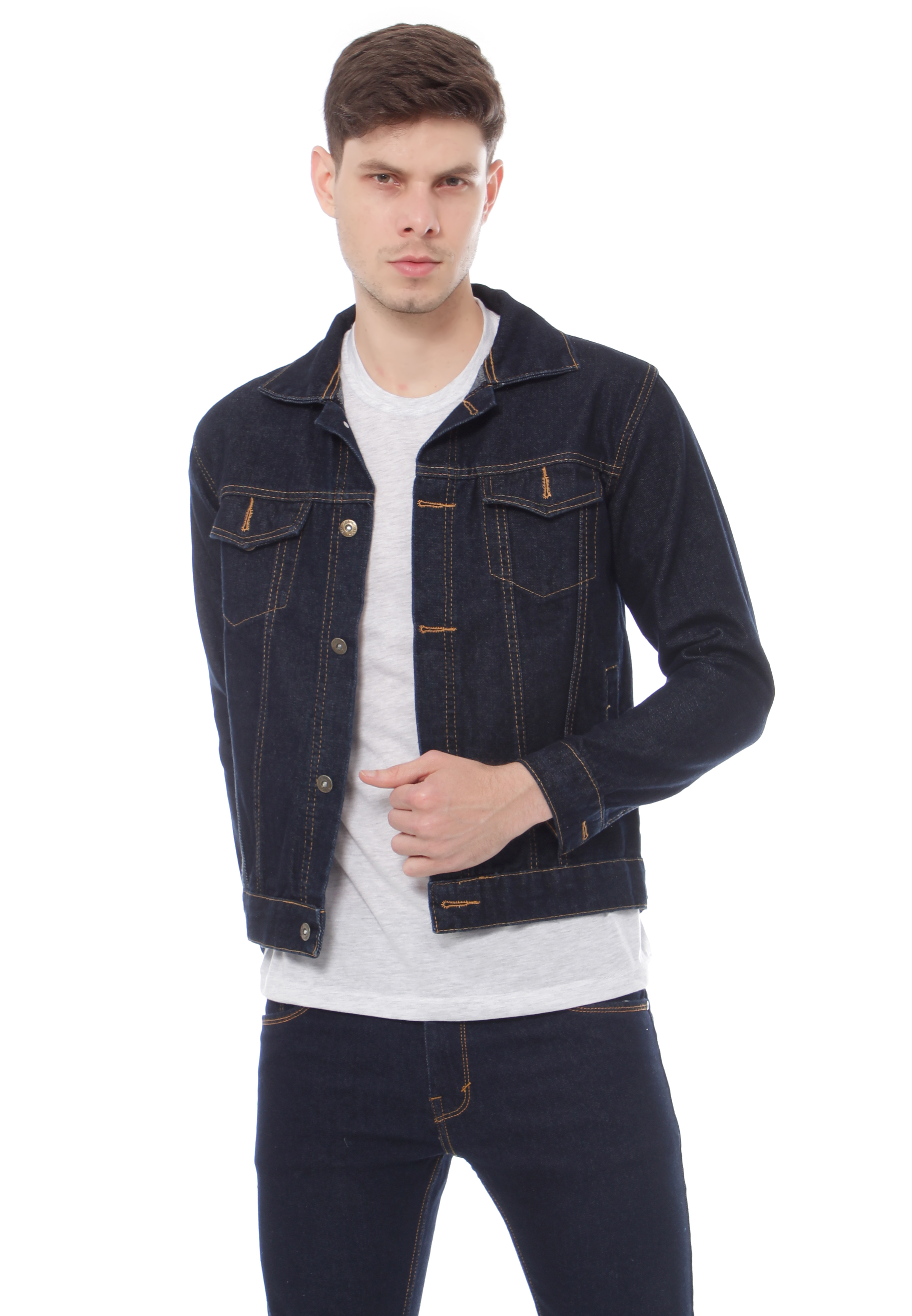 Jaket Jeans Denim Pria Hitam Body Fit Best Seller ...