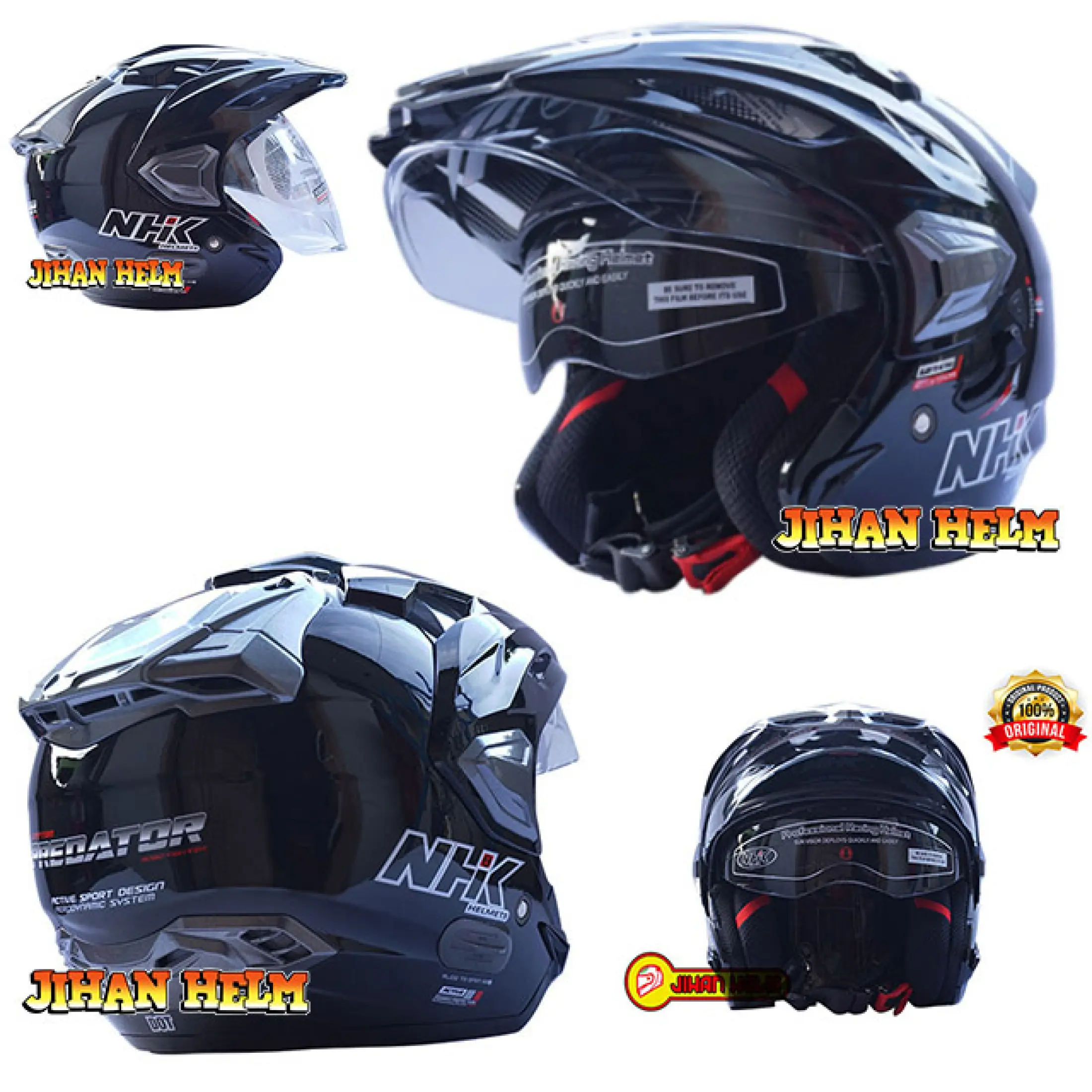 Bayar Di Tempat Promo Helm Nhk Predator Crypton Hitam Polos Termurah Lazada Indonesia