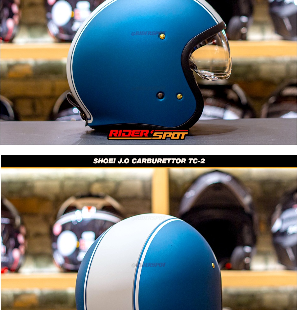 SHOEI J•O CARBURETTOR M TC-2 (BLUE/GREY)（Helm Motor SHOEI