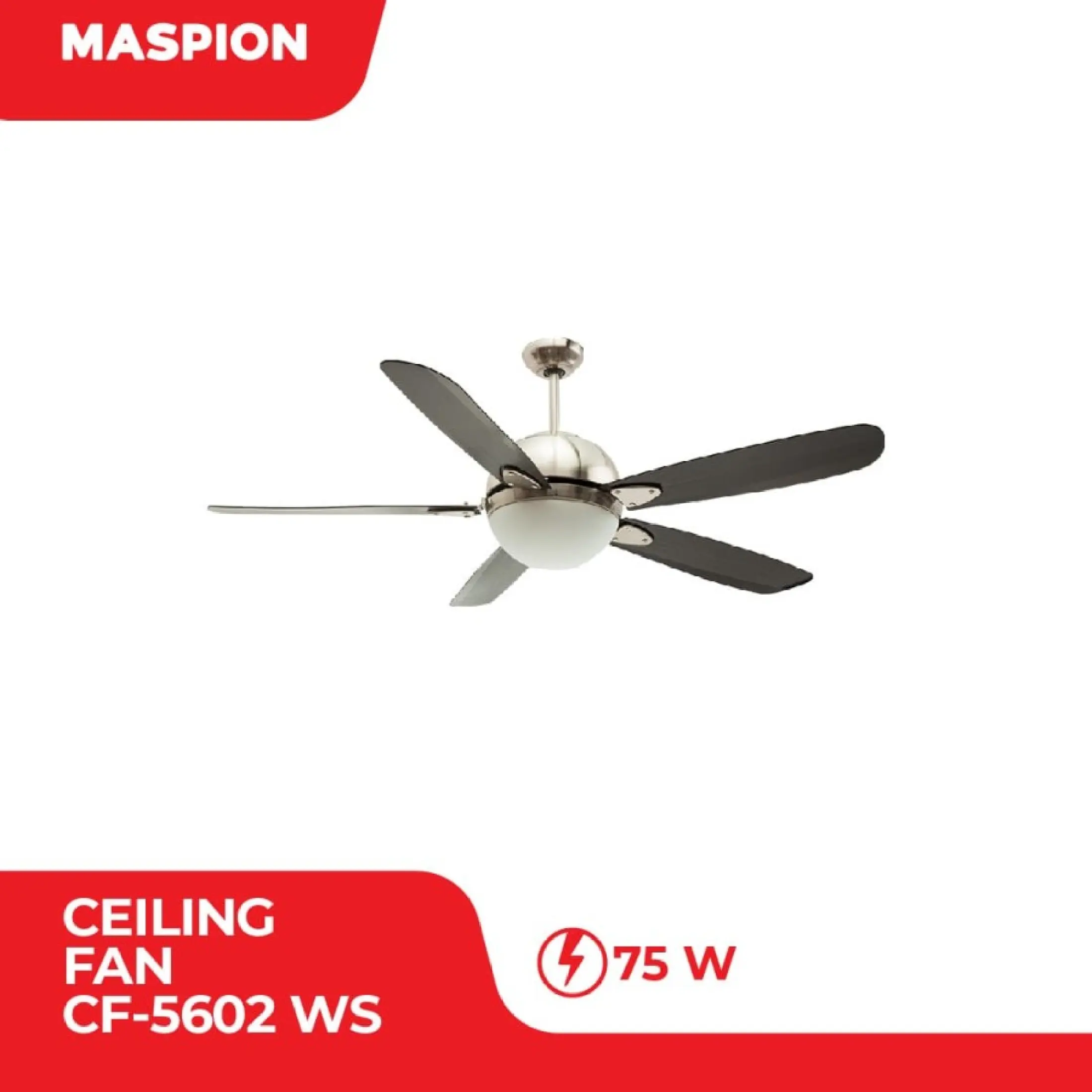 Maspion Decorative Ceiling Fan Cf 5602 D Ws Kipas Angin Plafon 5 Baling Dengan Lampu 56 Inch Lazada Indonesia