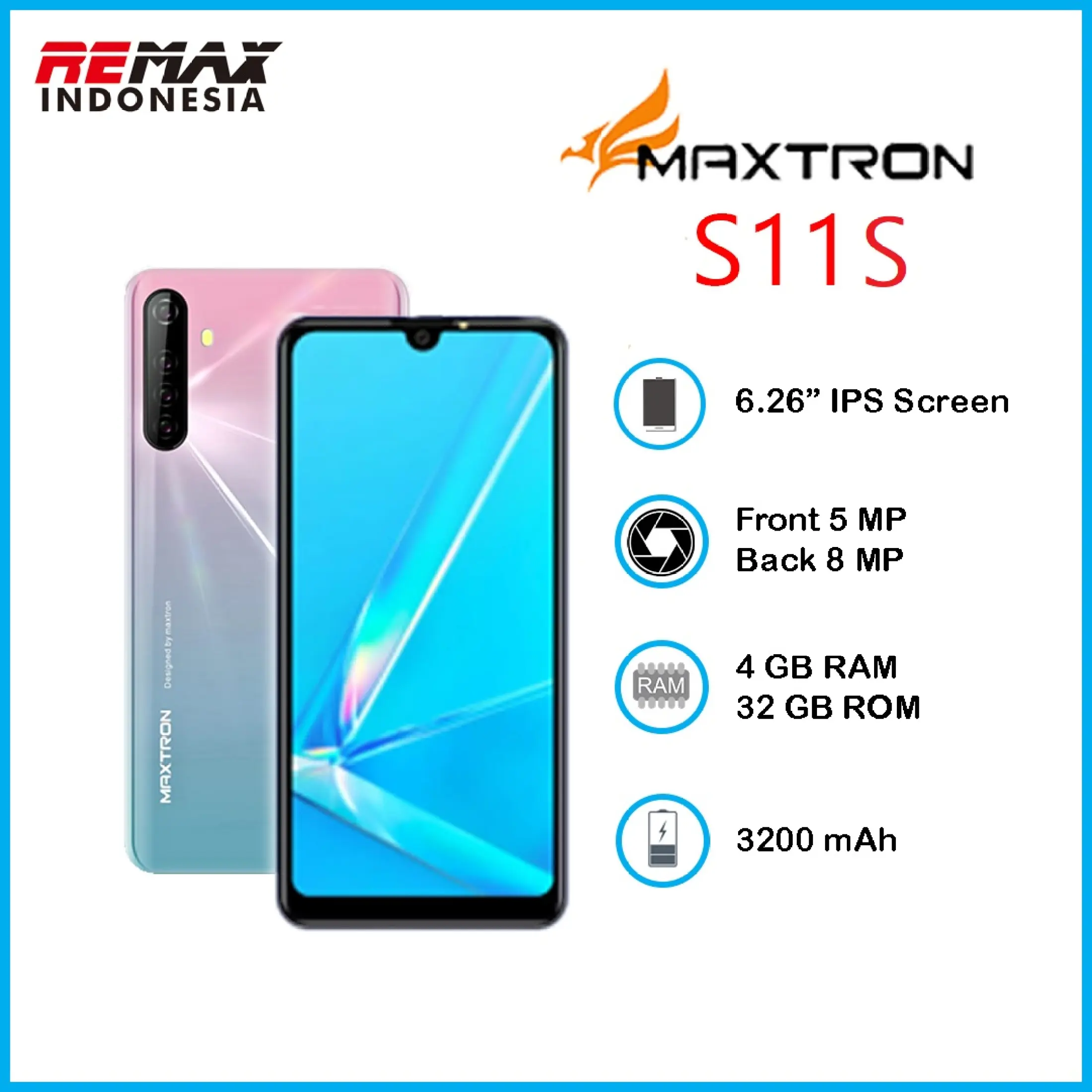 Hp Maxtron S11s 4g Hp Android 6 26 Ram 4gb Rom 32gb Smartphone Waterdrop Hp Android Murah Lazada Indonesia