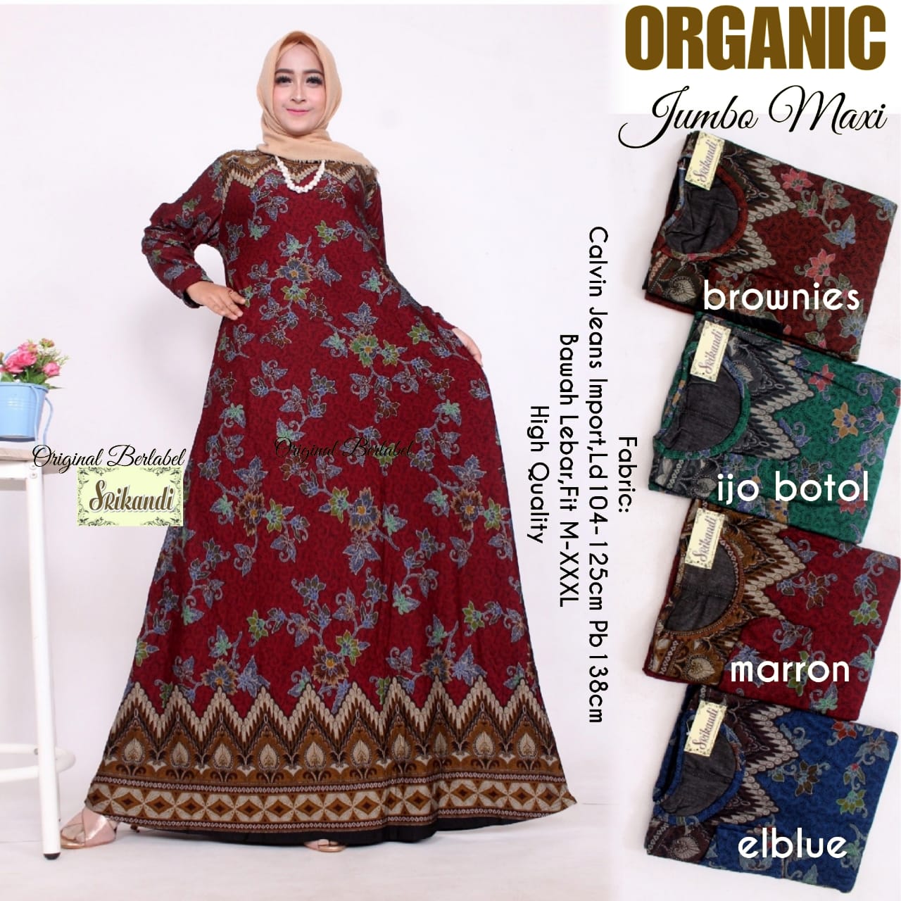  Baju  Gamis Batik Ukuran  Jumbo Hijab Muslimah 