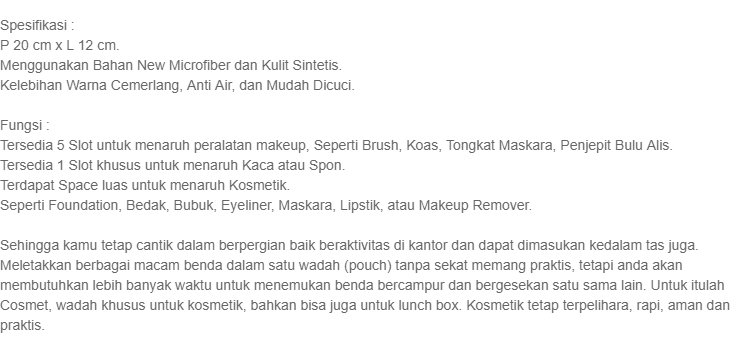 Jual beli cabs pocket cosmet tas kosmetik perlengkapan peralatan ... Cosmet