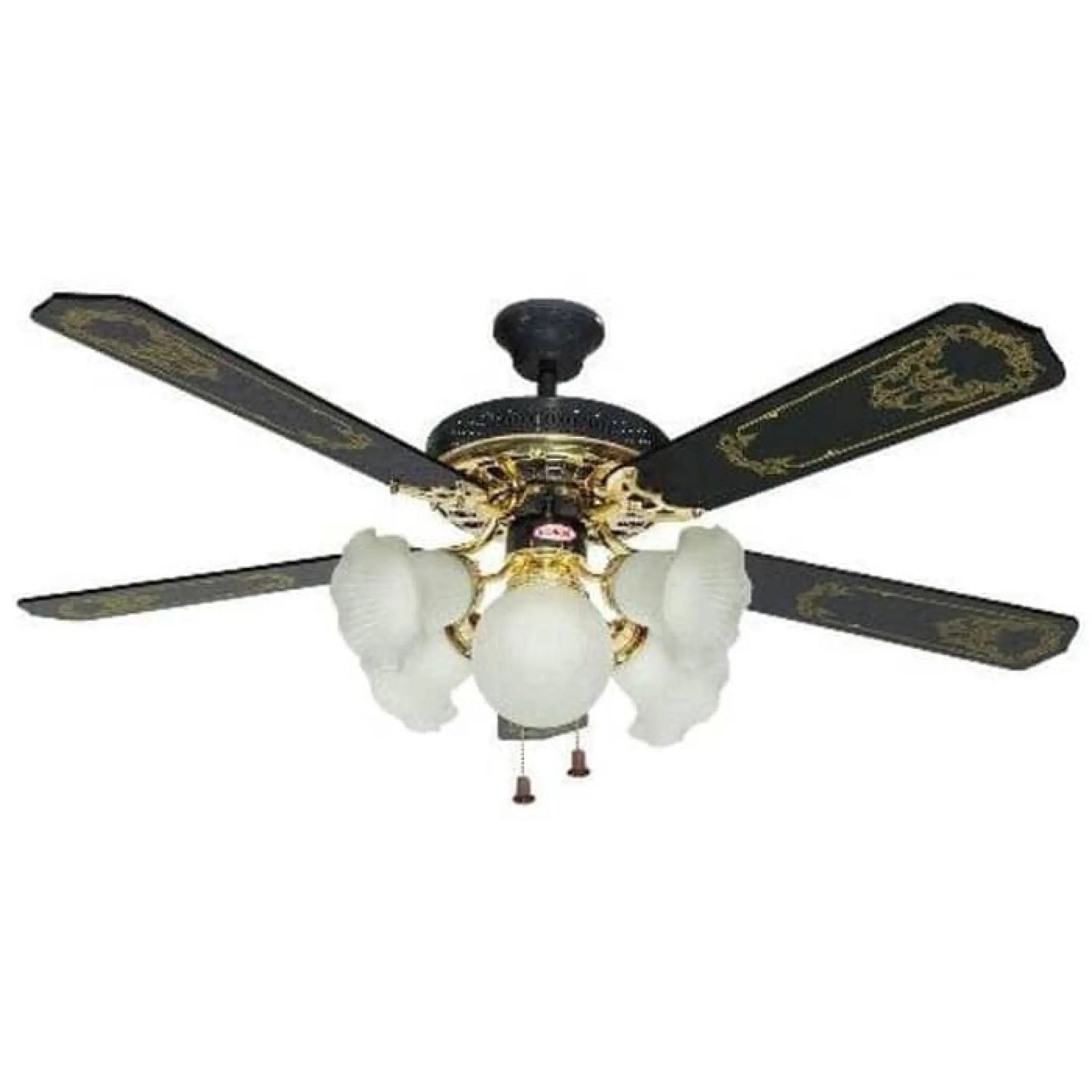 Uchida Black Ceiling Fan 52 Inch Hitam 5 Lampu Cf 113 Kipas Angin Gantung Cf 113 Lazada Indonesia